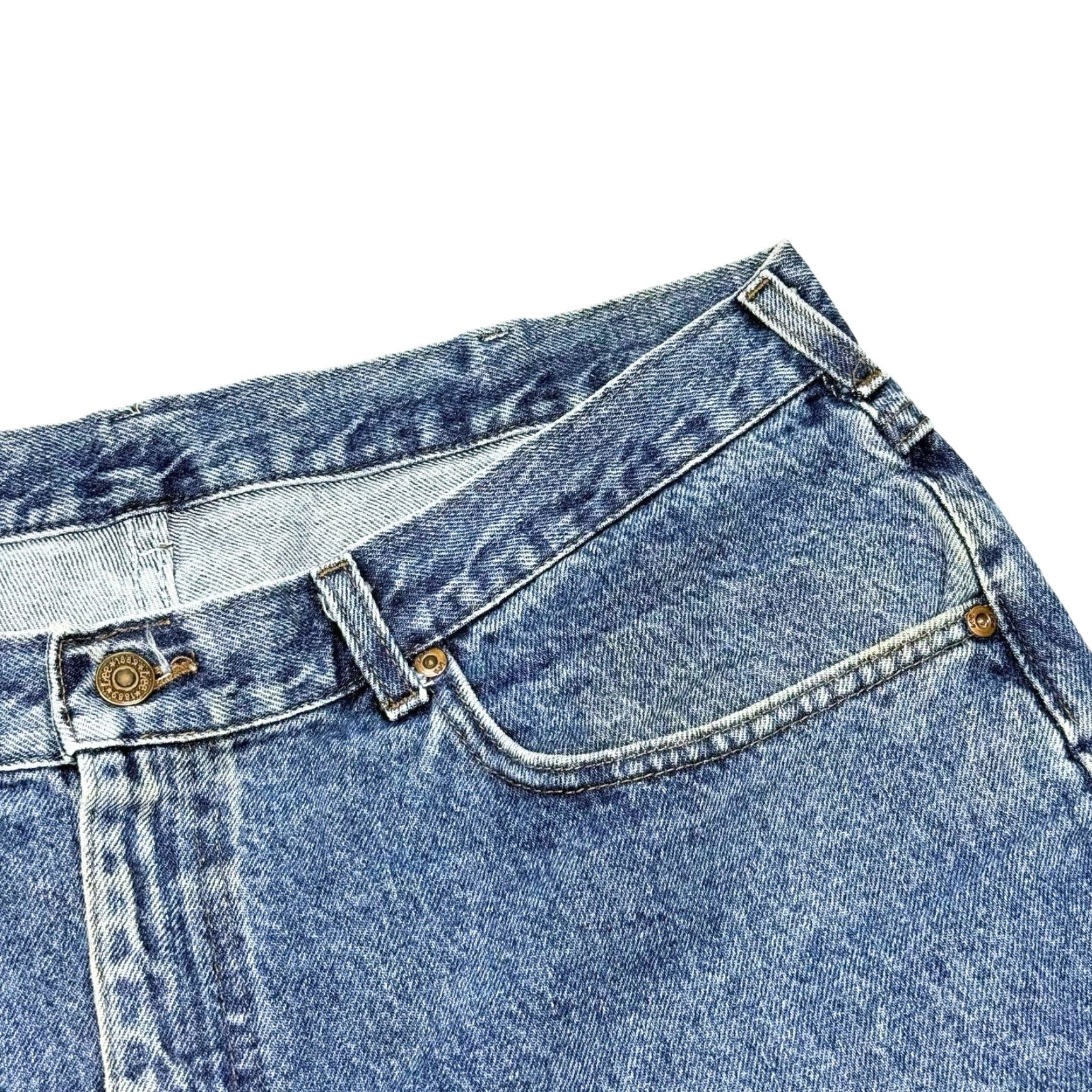 Lee VINTAGE Lee Jeans Mens 38x30 Blue Denim 90s Straight 5-Pocket Zip Button Casual Comfort Size US 38 / EU 54 - 6 Thumbnail
