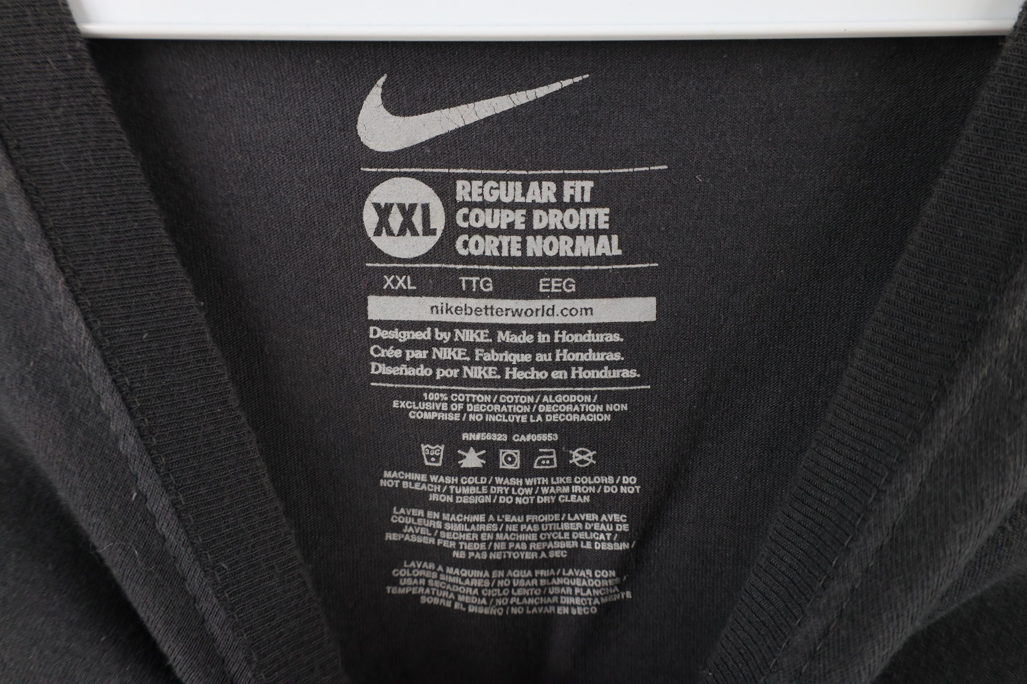 Nike × Vintage Vintage Nike Travis Scott Mini Swoosh T-Shirt Charcoal Gray Size US XXL / EU 58 / 5 - 5 Thumbnail