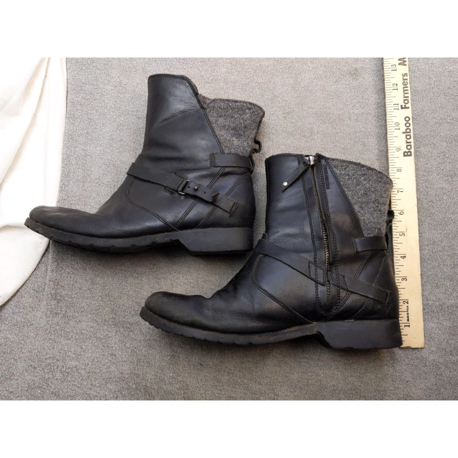 Teva Teva Boots Womens 9.5 Black Leather Ankle Biker Strap Buckle 1905514 Size US 10 / IT 40 - 2 Thumbnail