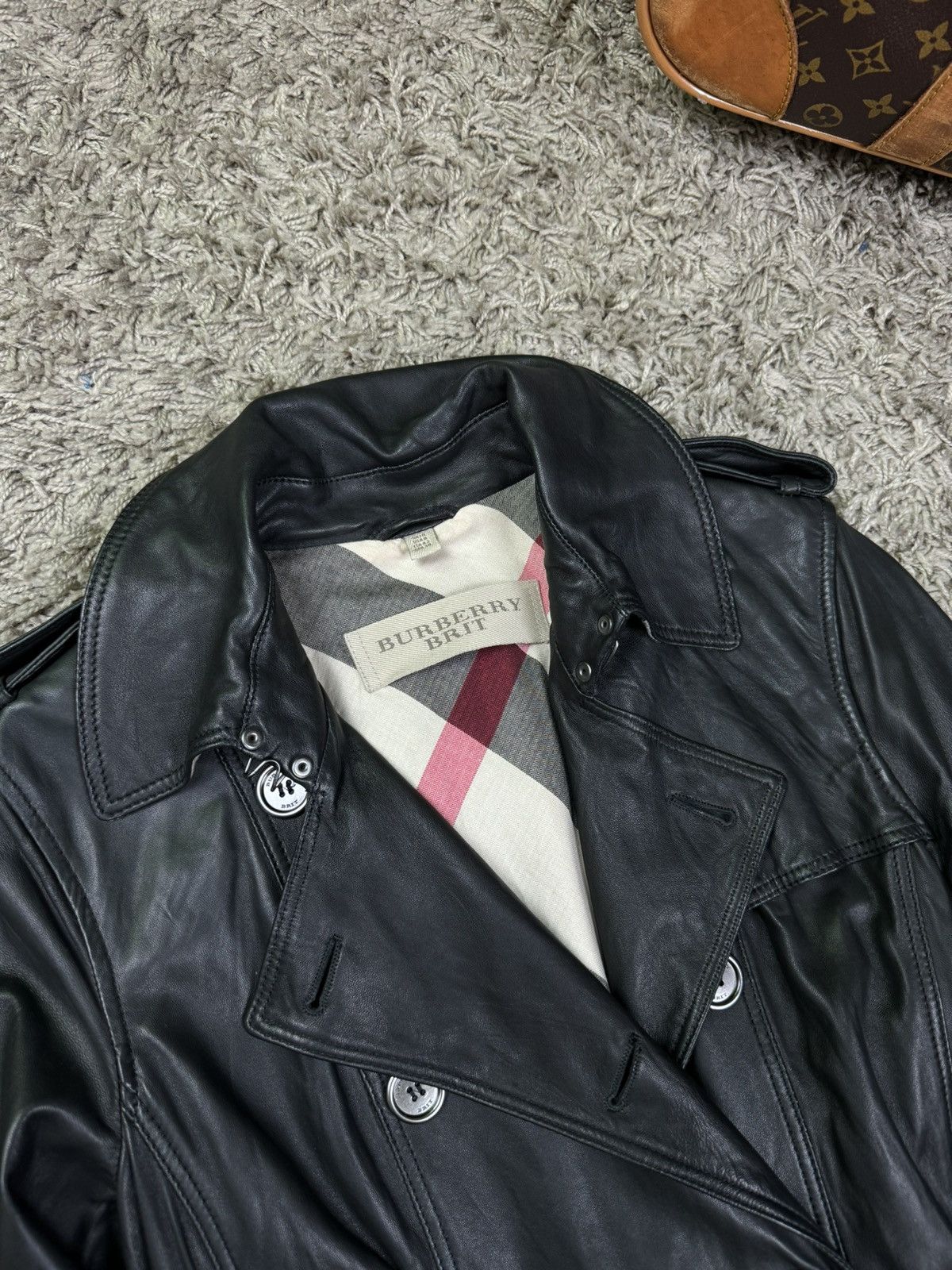 Burberry Leather trench coat Burberry original luxury streetwear item Size S / US 4 / IT 40 - 5 Thumbnail