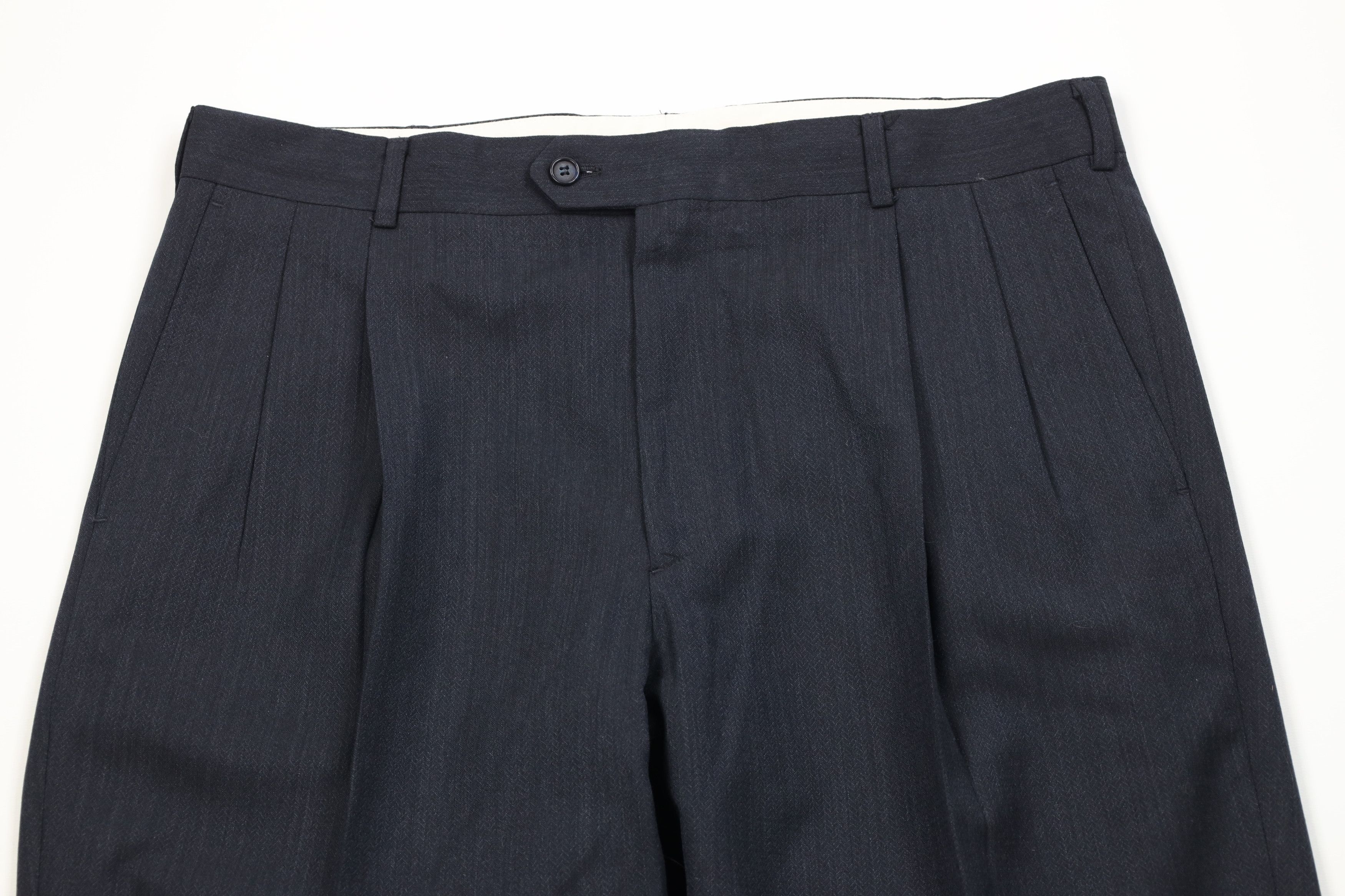 Vintage Vintage 90s Streetwear Striped Herringbone Wide Leg Pants Size US 36 / EU 52 - 2 Thumbnail