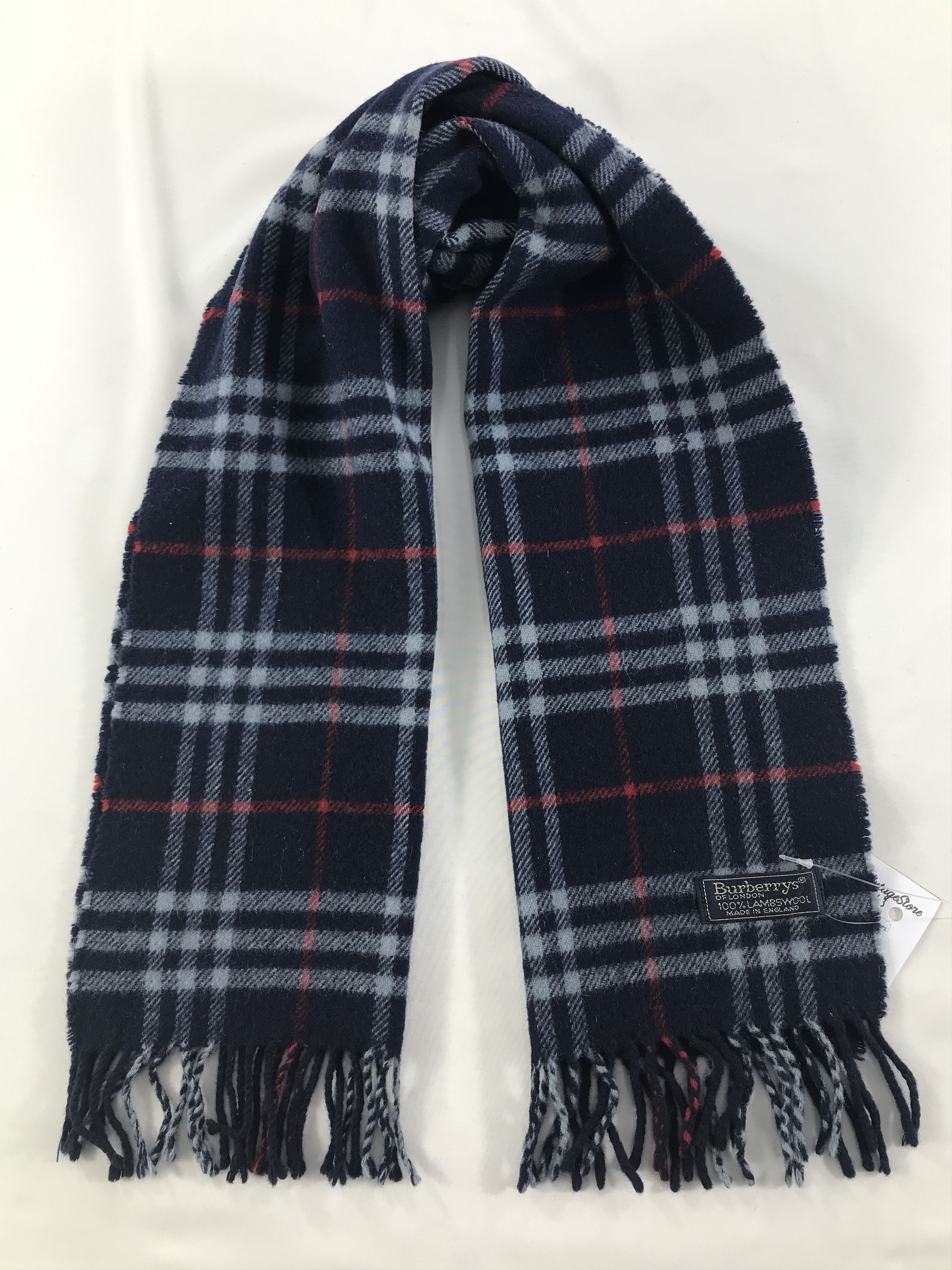 Burberry × Vintage Burberry Scarf / Muffler / Neckwear - WW2643 Size ONE SIZE - 1 Thumbnail