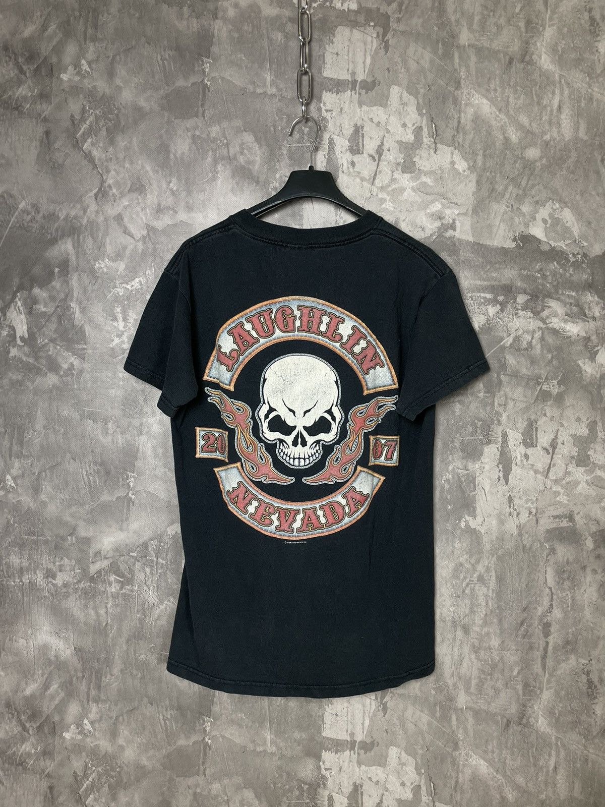 Vintage Vintage Y2K Motorcycle Art Tee Skulls Laughlin Nevada Size US S / EU 44-46 / 1 - 1 Thumbnail