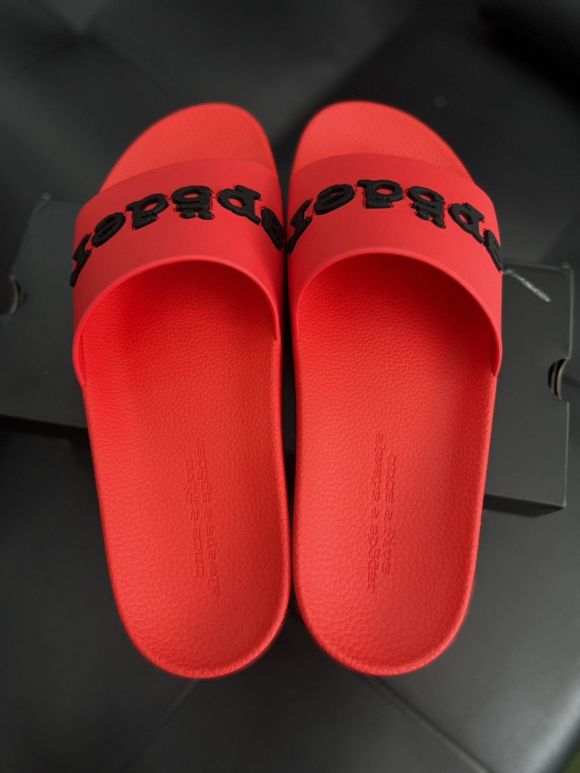 Sp5der Sp5der Red Slip On Rubber Slides Size (11) NEW Size US 11 / EU 44 - 4 Thumbnail