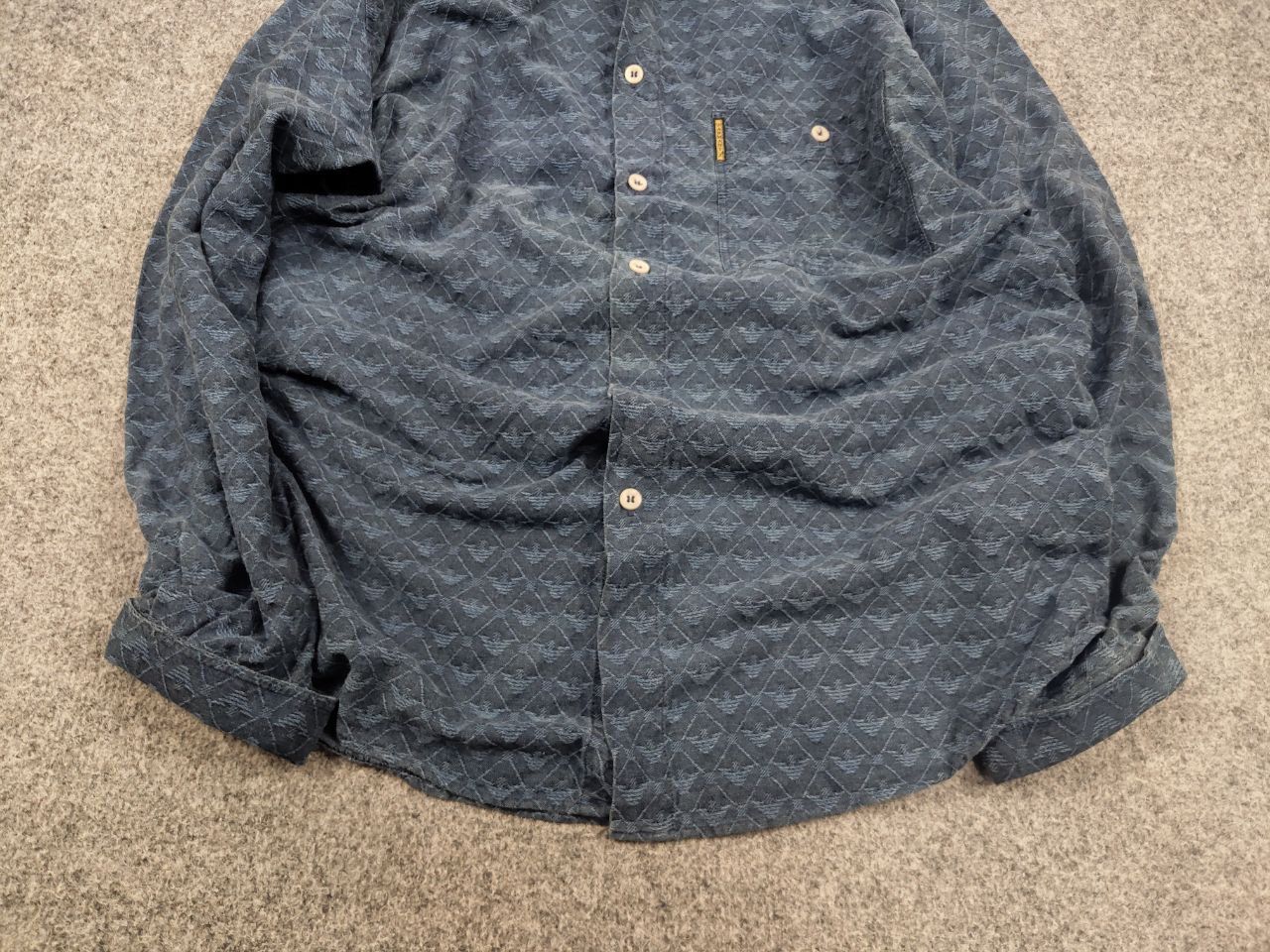Giorgio Armani Vintage 80's Armani Jeans Monogram Logo oversized shirt Size US L / EU 52-54 / 3 - 6 Thumbnail