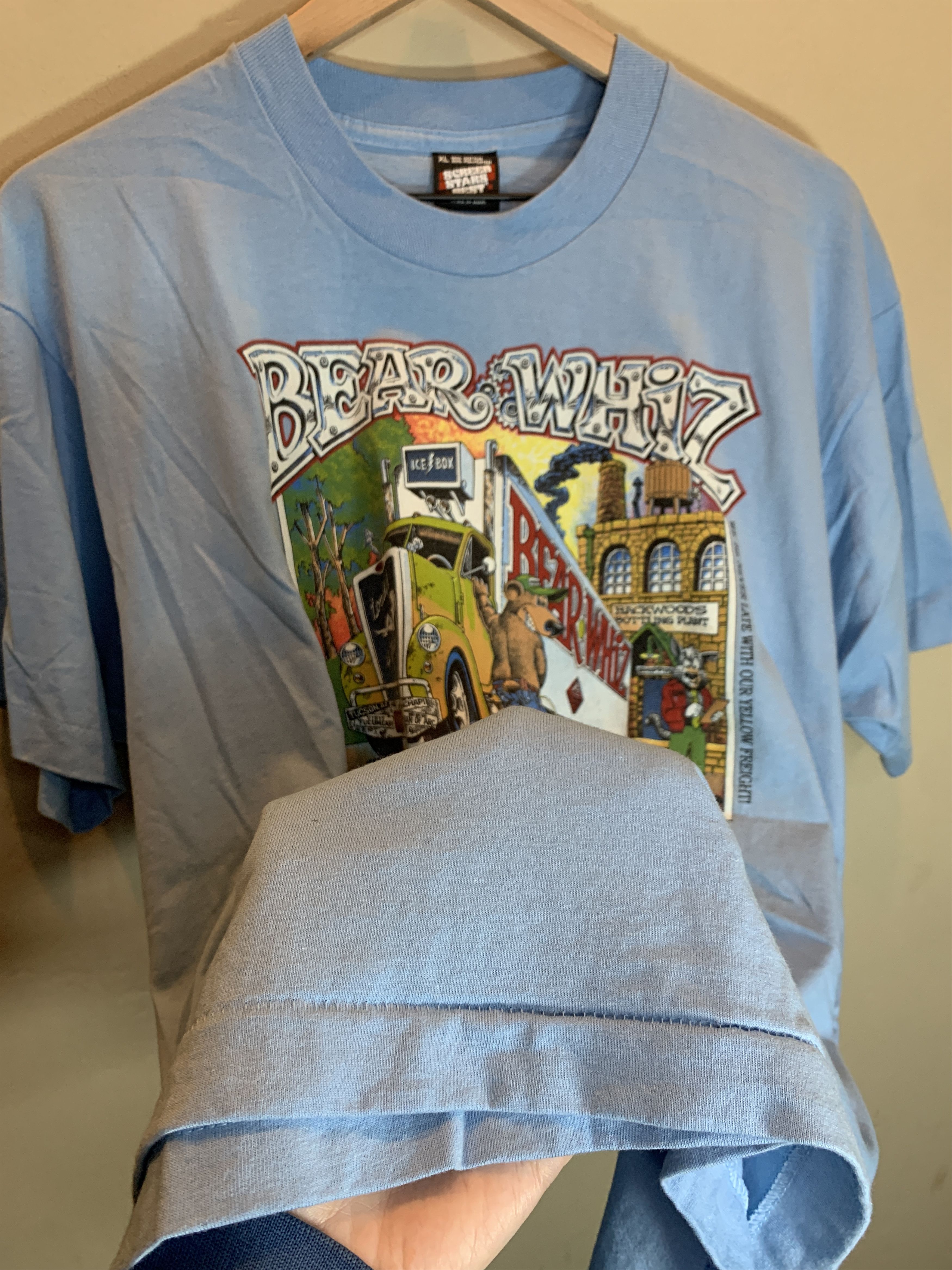 Vintage RARE Vintage 80’s Bear Whiz Stout Beer Single Stitch T-Shirt Size US XL / EU 56 / 4 - 4 Thumbnail