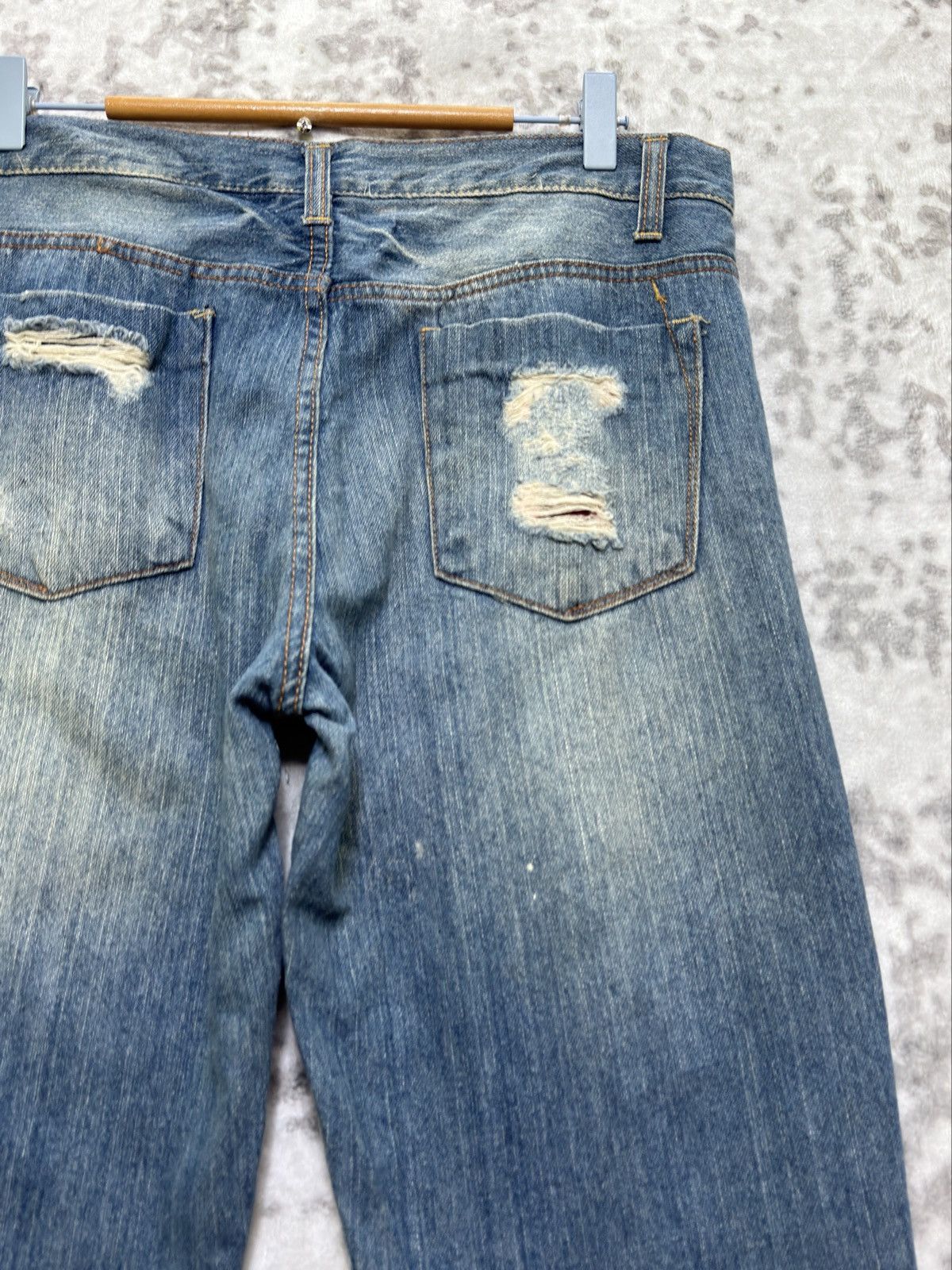 Hysteric Glamour Distressed Plaid Tartans Massino Skinny Fit Denim Jeans Size US 33 - 12 Thumbnail