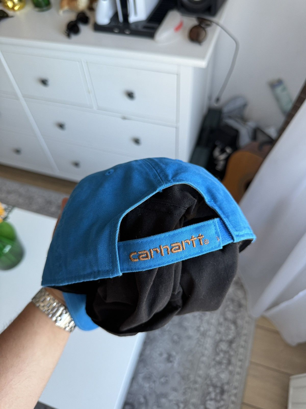 Carhartt Vintage 90s Carhartt big logo patch cap / hat workwear skate Size ONE SIZE - 6 Thumbnail
