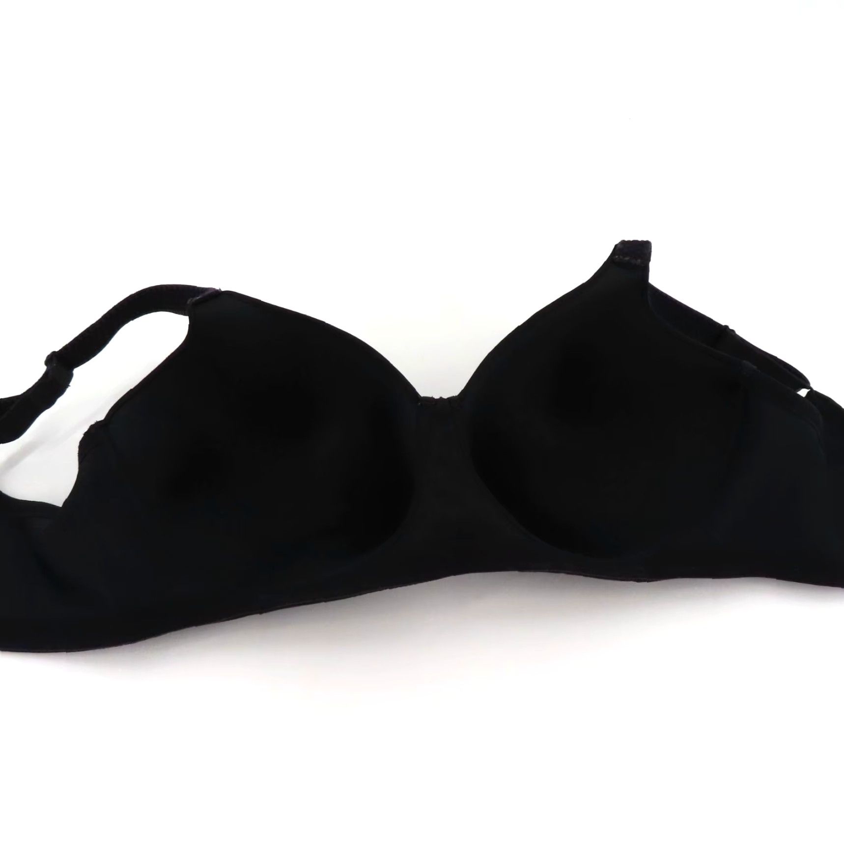 Vintage VANITY FAIR Bra 38D Full Figure Beauty Back Smoother Wireless Black 71380 Women T-Shirt Bra Sexy Back Support Size ONE SIZE - 7 Thumbnail