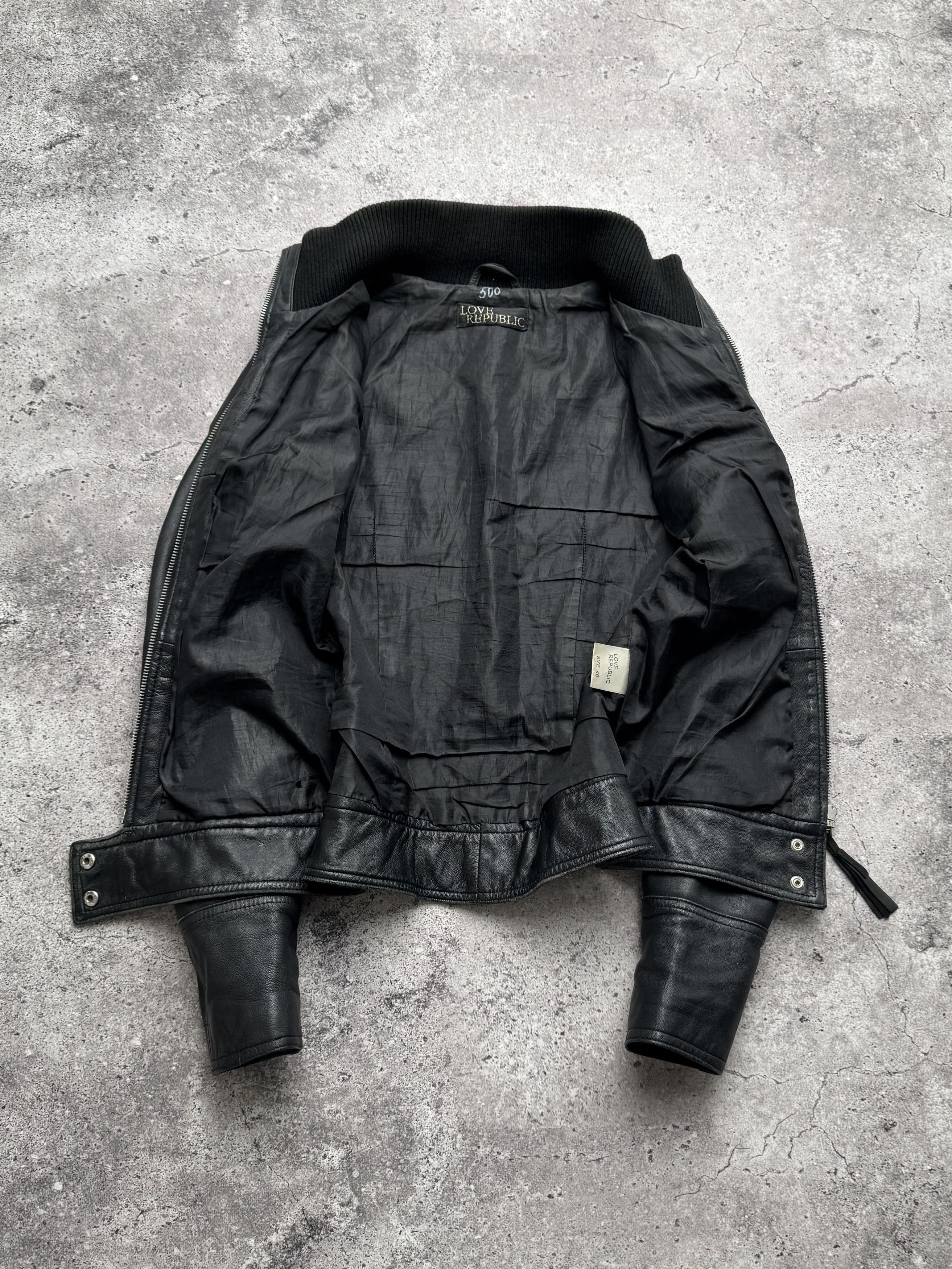 Vintage Vintage Cropped Leather Jacket C2(V480) Size XS / US 0-2 / IT 36-38 - 7 Thumbnail