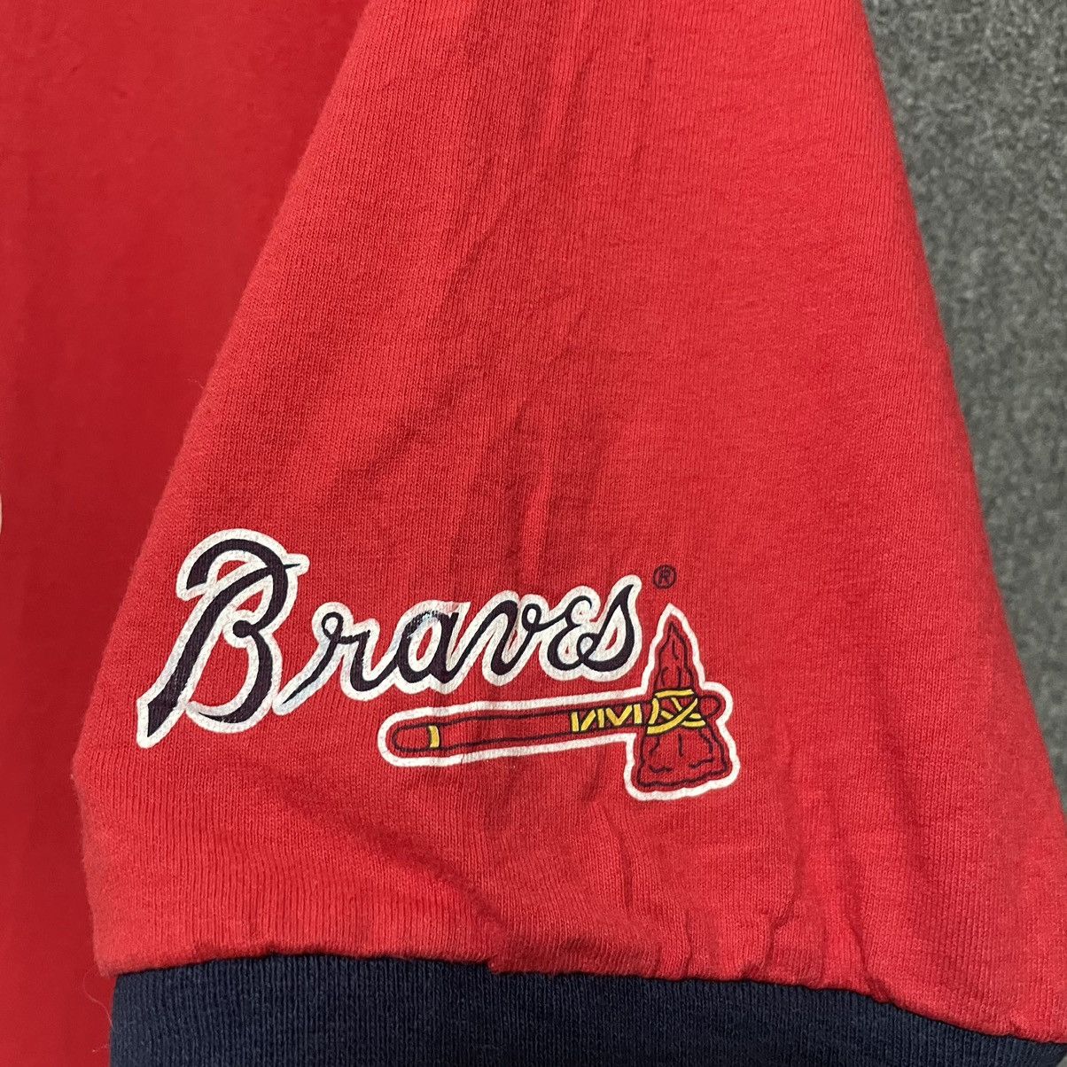 MLB × Nike × Vintage 2005 Nike Team Centre Swoosh x Atlanta Braves MLB T Shirt Size US XXL / EU 58 / 5 - 4 Thumbnail