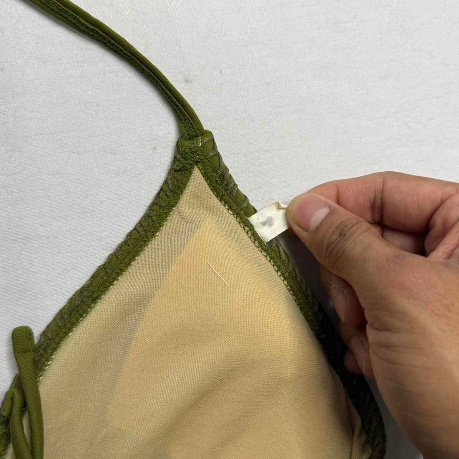 Other Green knitted Y2K tropical summer halter top openback size m Size M / US 6-8 / IT 42-44 - 7 Thumbnail