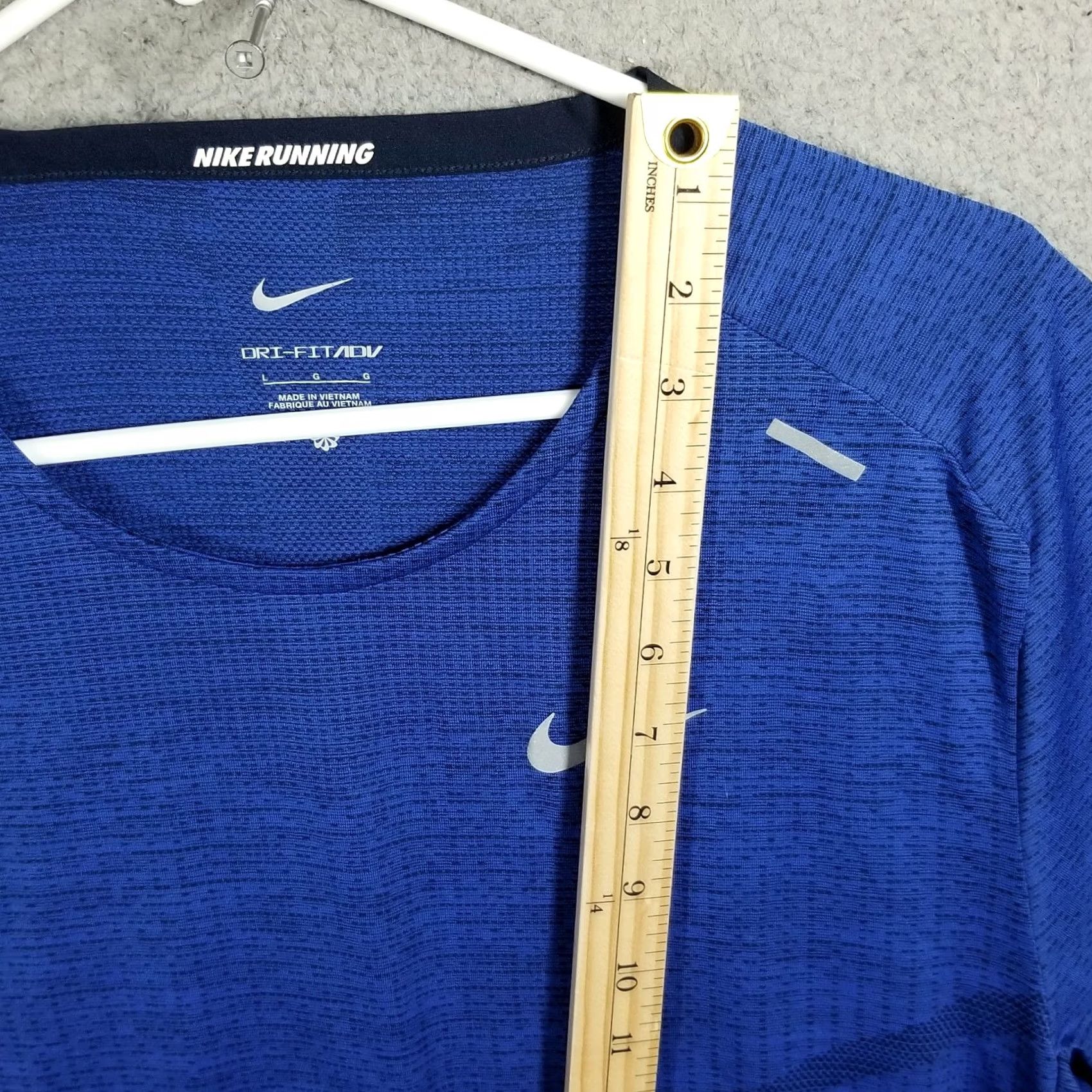 Nike Nike Dri-FIT ADV TechKnit Ultra Running Training Shirt Mens L Blue Size US L / EU 52-54 / 3 - 5 Thumbnail