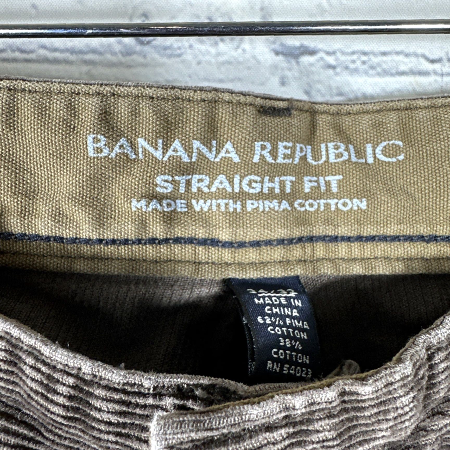 Banana Republic Banana Republic Pants Chino Straight Fit Brown 34x32 Cotton Pima Size US 34 / EU 50 - 4 Thumbnail