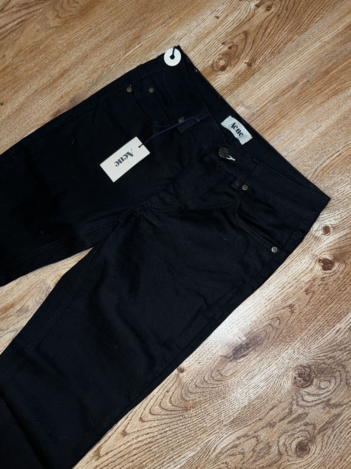 Acne Studios Slim Jeans Acne Distress Denim Low Rise 🟦 Size US 29 - 4 Thumbnail