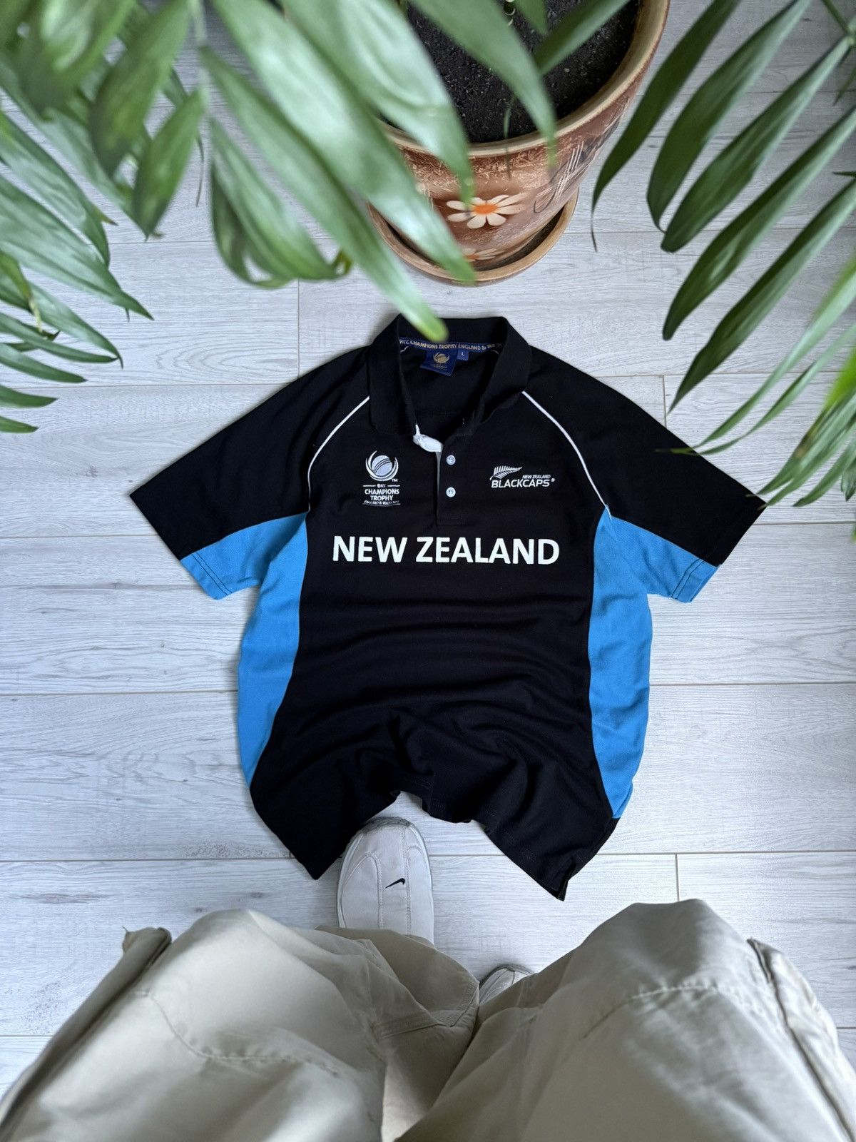 Canterbury of New Zealand Polo New Zealand Jersey champions trophy 2017 BlackCaps Size US L / EU 52-54 / 3 - 1 Thumbnail