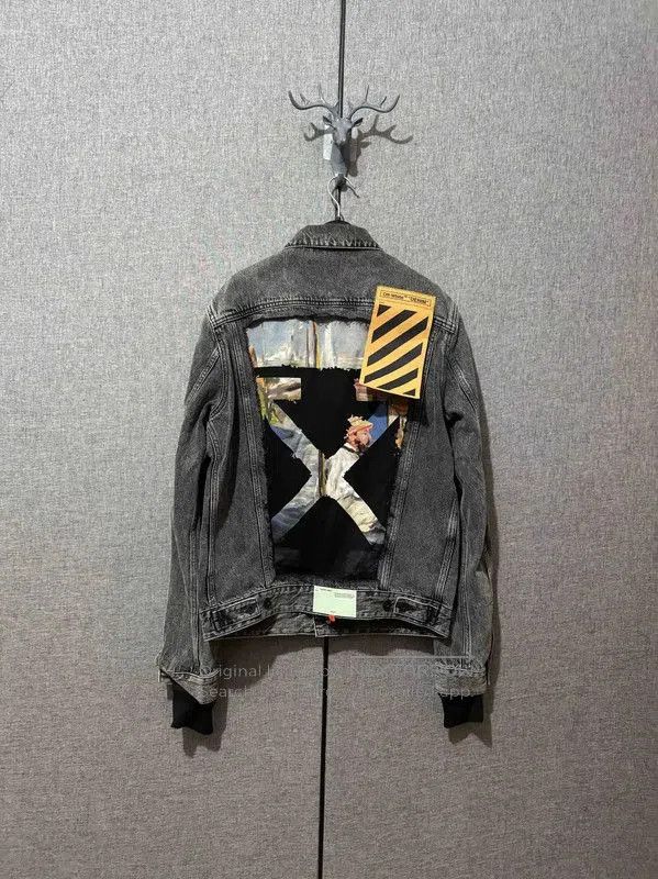 Off-White Off-White Men's Black Gray Embroidered Jacket . Size US L / EU 52-54 / 3 - 2 Thumbnail