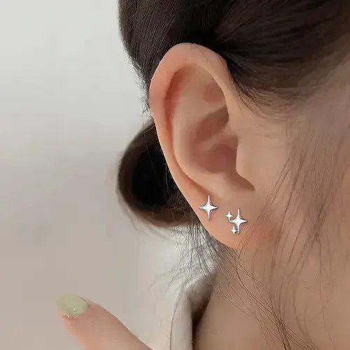 Vintage Star galaxy steel earrings Size ONE SIZE - 2 Thumbnail