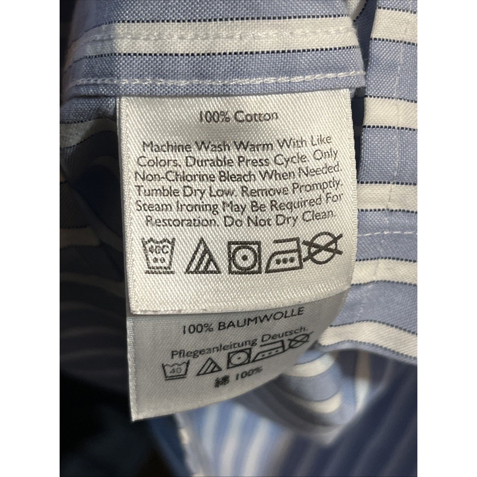 Eddie Bauer Eddie Bauer Men’s Blue Striped Shirt XLT Cotton LS Button Size US XL / EU 56 / 4 - 5 Thumbnail