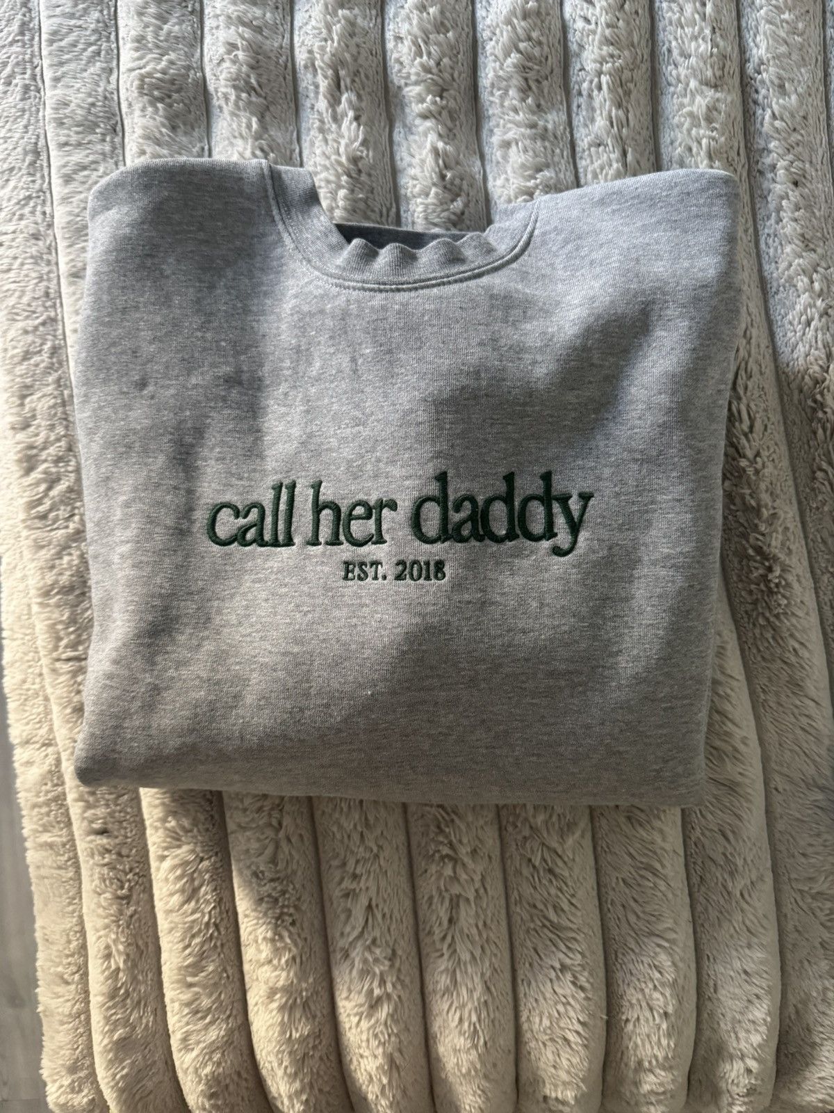 Sporty & Rich call her daddy 2018 heather barstool sports embroidered crew Size S / US 4 / IT 40 - 7 Thumbnail