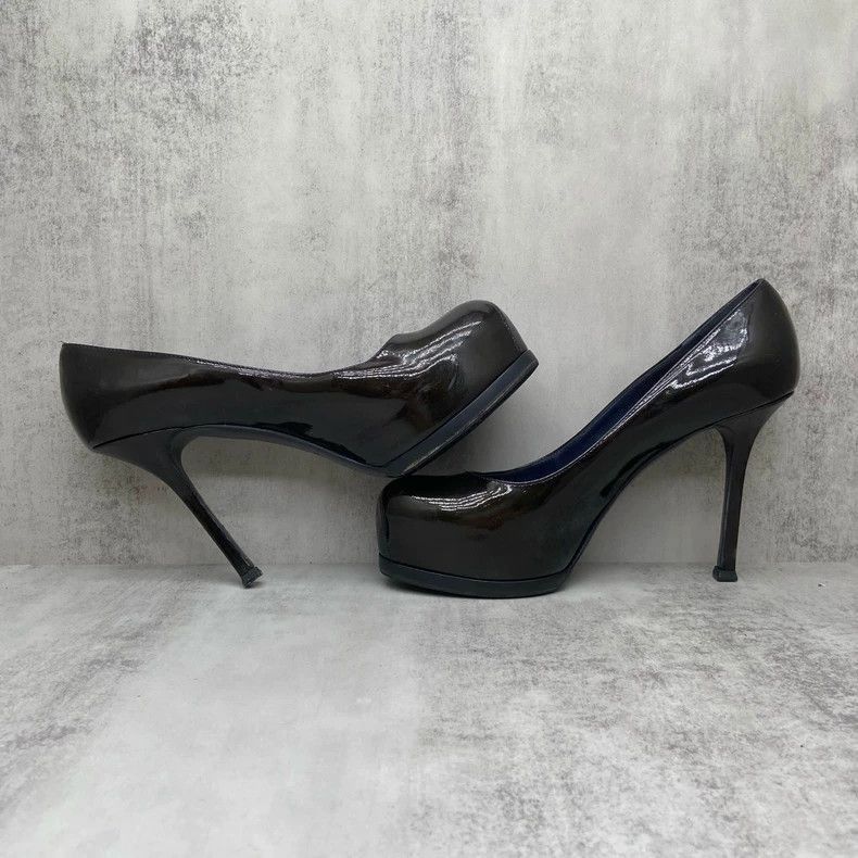 Saint Laurent Paris Saint Laurent Black High Heels Size 37.5-2506 Size US 7 / IT 37 - 3 Thumbnail