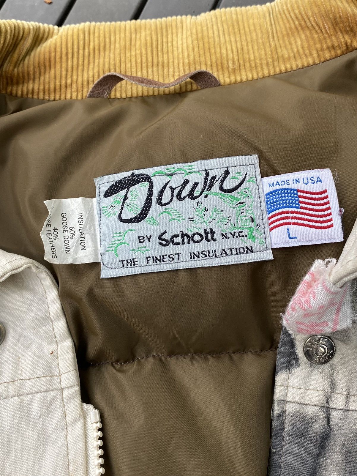 Schott × Vintage “WAYOU SETCHU” Custom Schott Goose down Bomber jacket Size US L / EU 52-54 / 3 - 3 Thumbnail