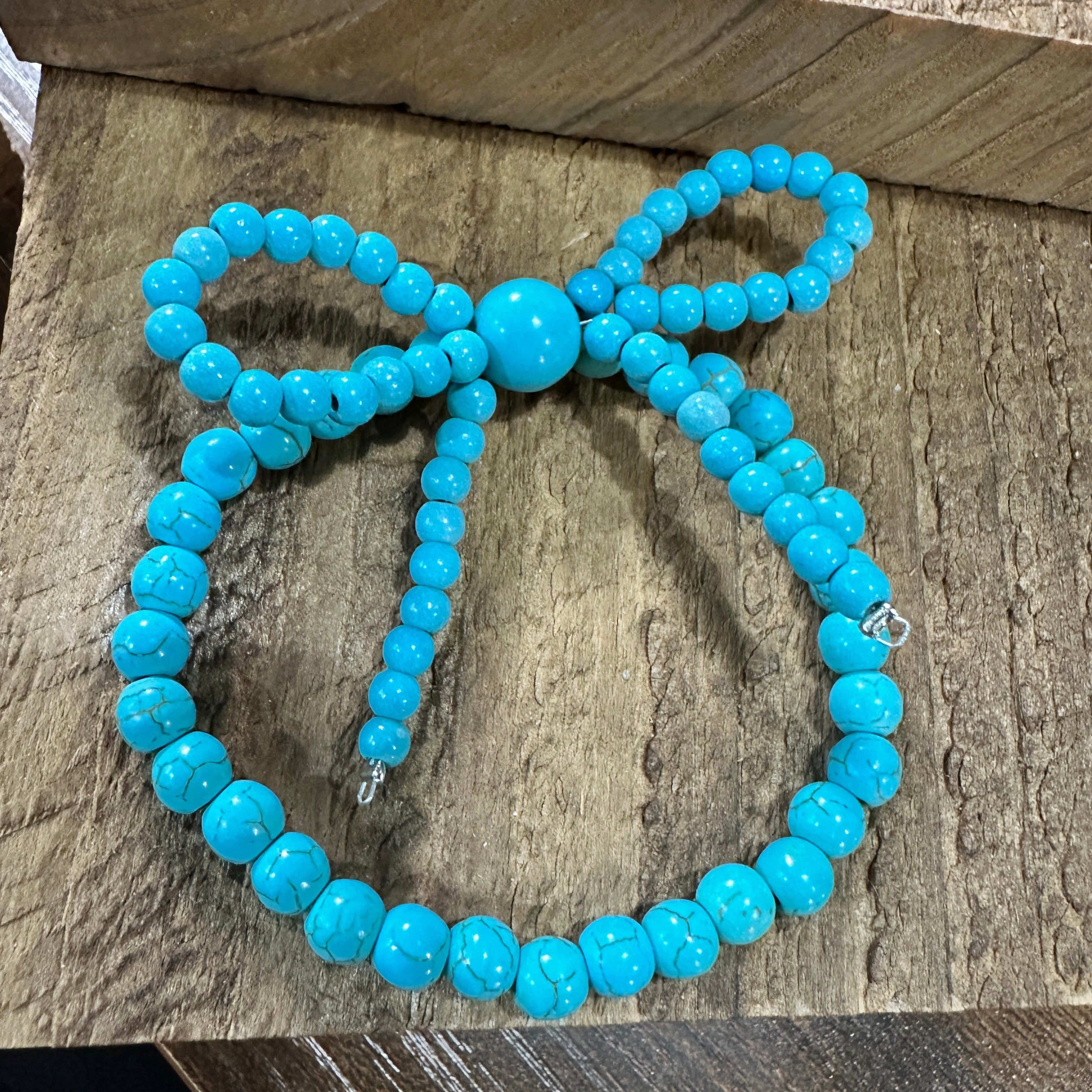 Other Handmade Ribbon Bow Beaded Stretch Bracelet in Turquoise, So Size ONE SIZE - 9 Thumbnail