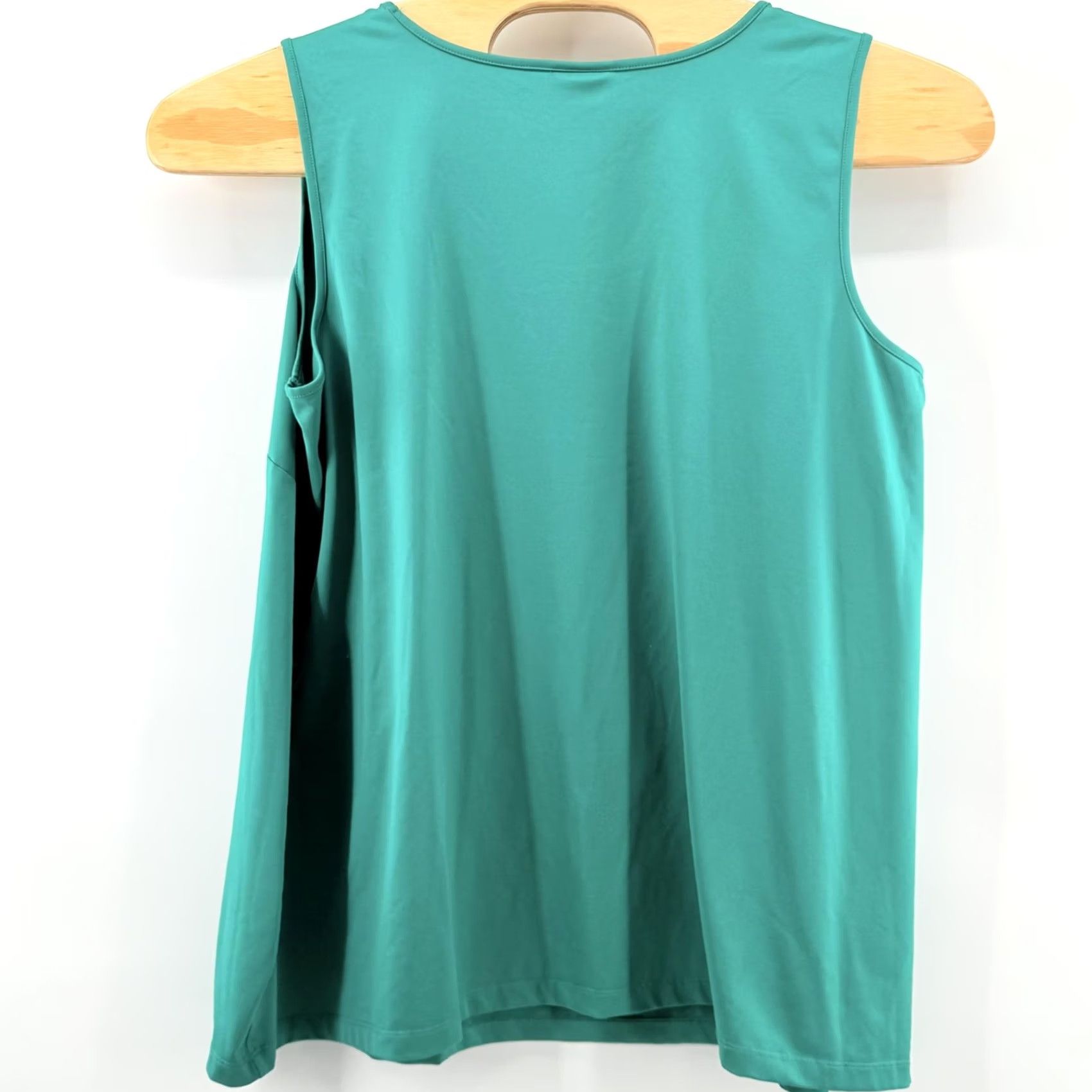 Vintage Catherines Tank Top Womens 2X Green Sleeveless Plus Size Casual Stretch Polo? Size XXL / US 16-18 / IT 52-54 - 2 Thumbnail