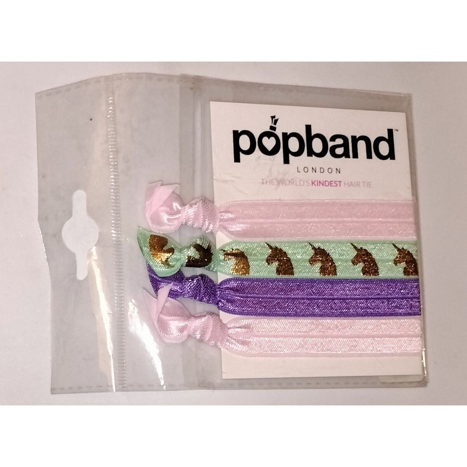 Other Popband 4 Pack Glitter Hair Accessories Band Pink Unicorn Pu Size ONE SIZE - 1 Thumbnail