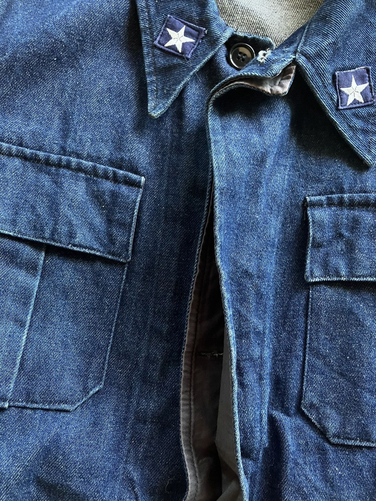 Vintage 1970s Italian navy denim workwear jackeg Size US XL / EU 56 / 4 - 6 Thumbnail