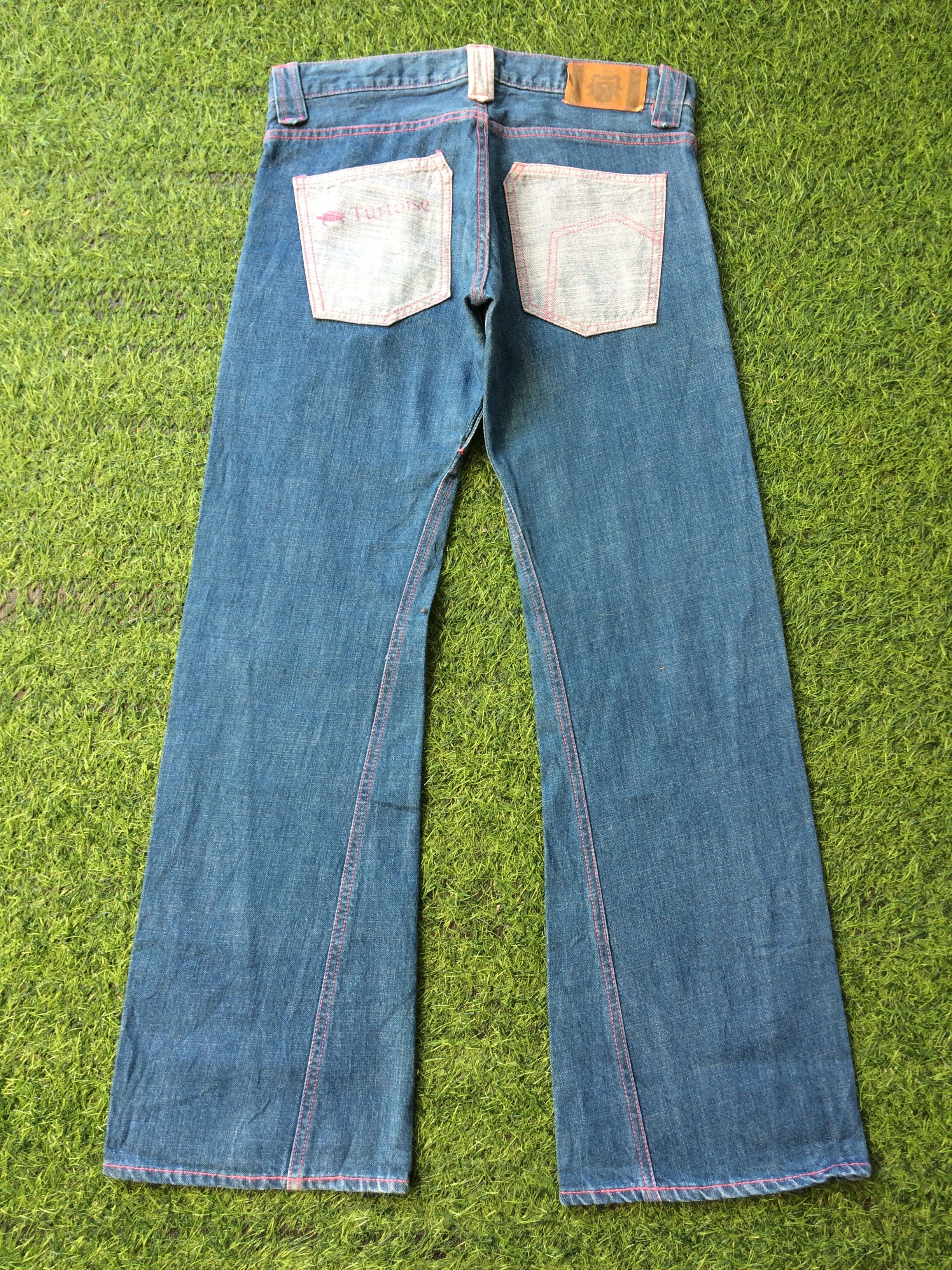 Japanese Brand Japanese Contrast Pocket Bootcut Jeans #D-517 Size US 29 - 1 Thumbnail