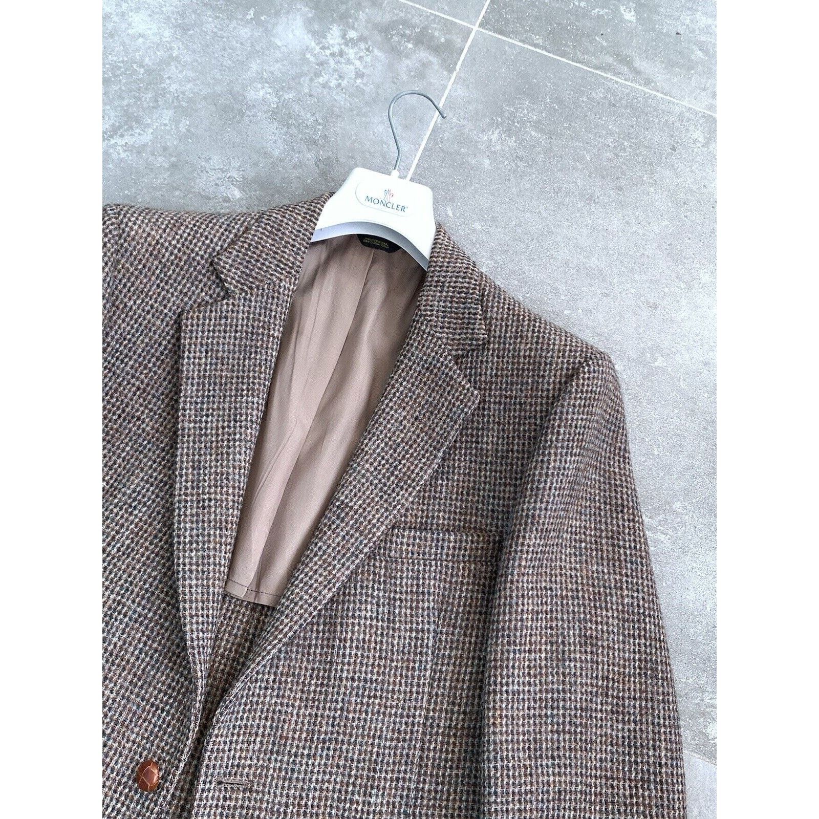 Harris Tweed × Vintage Men's HARRIS TWEED MADE IN USA Sport Blazer Jacket EU 48 M Size 48R - 15 Thumbnail