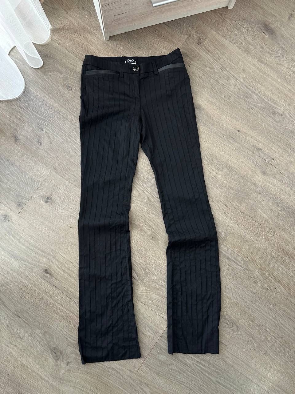 Dolce & Gabbana × Vintage Vintage Dolce&Gabbana Wide Black Low Lading Pants Size 26" / US 2 / IT 38 - 4 Thumbnail