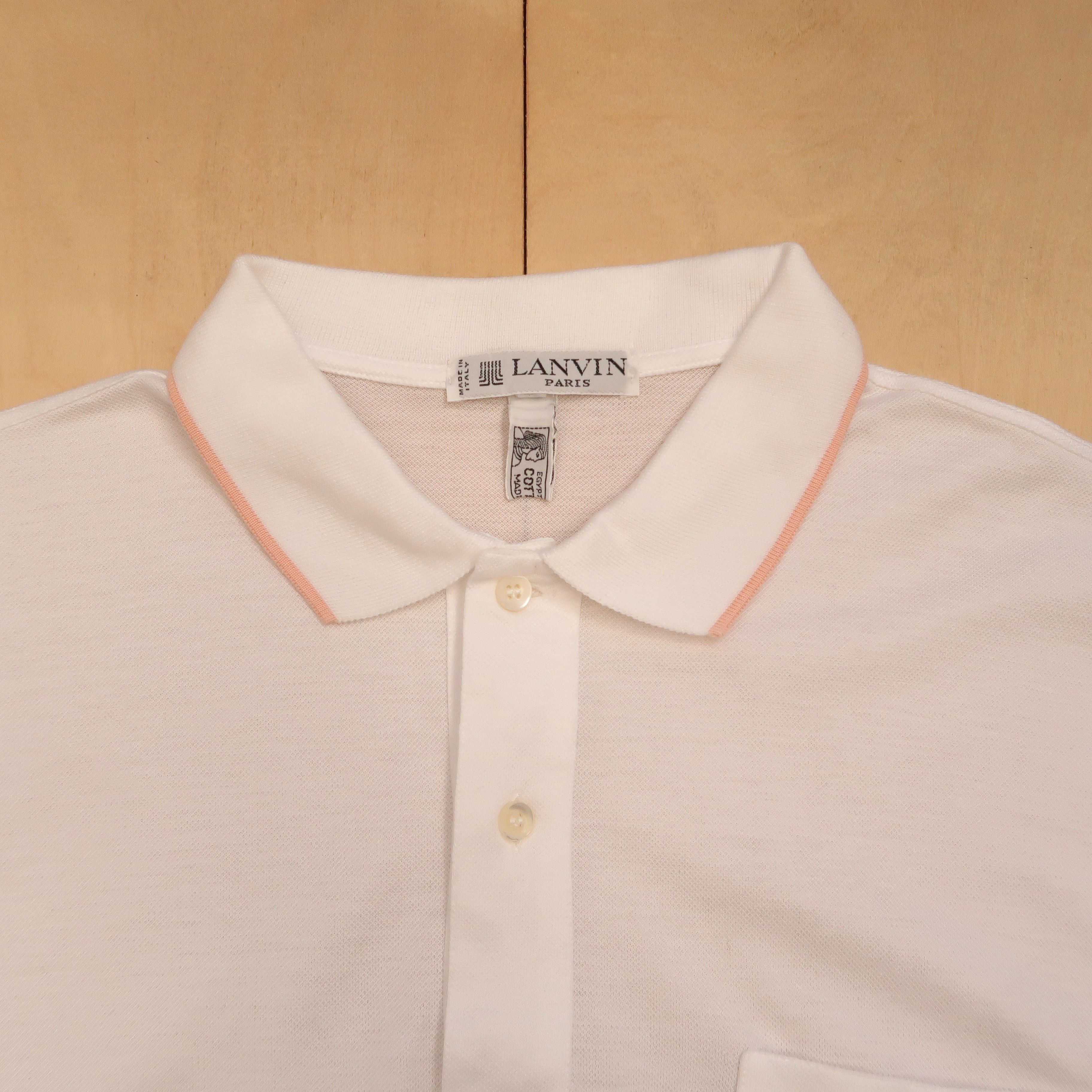 Lanvin 80s Vintage Lanvin Paris Egypt Cotton Polo Shirt Size US M / EU 48-50 / 2 - 3 Thumbnail