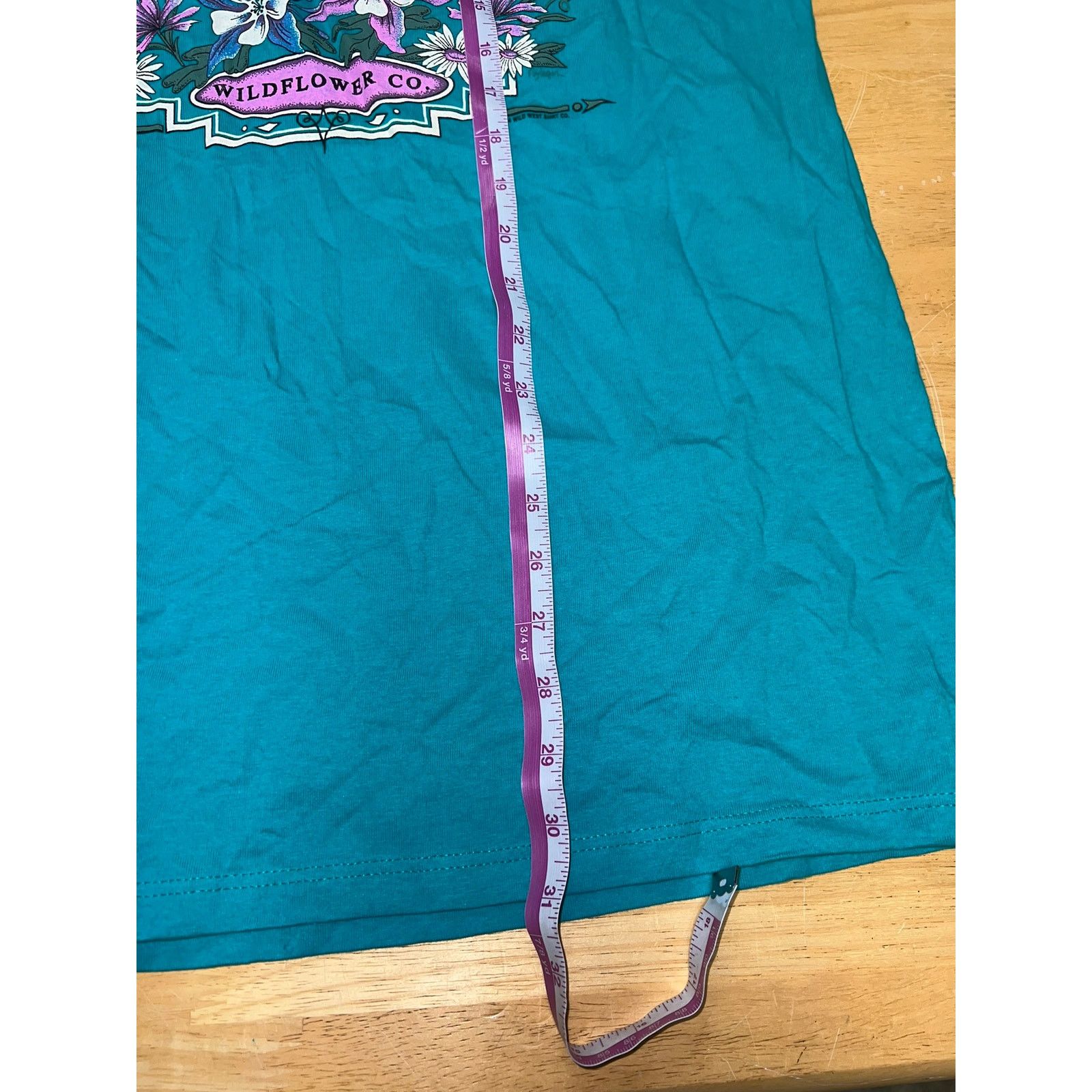Jerzees Vintage Oregon Shirt Wildflower Co Brand Teal Tee Shirt 90s Size US L / EU 52-54 / 3 - 9 Thumbnail