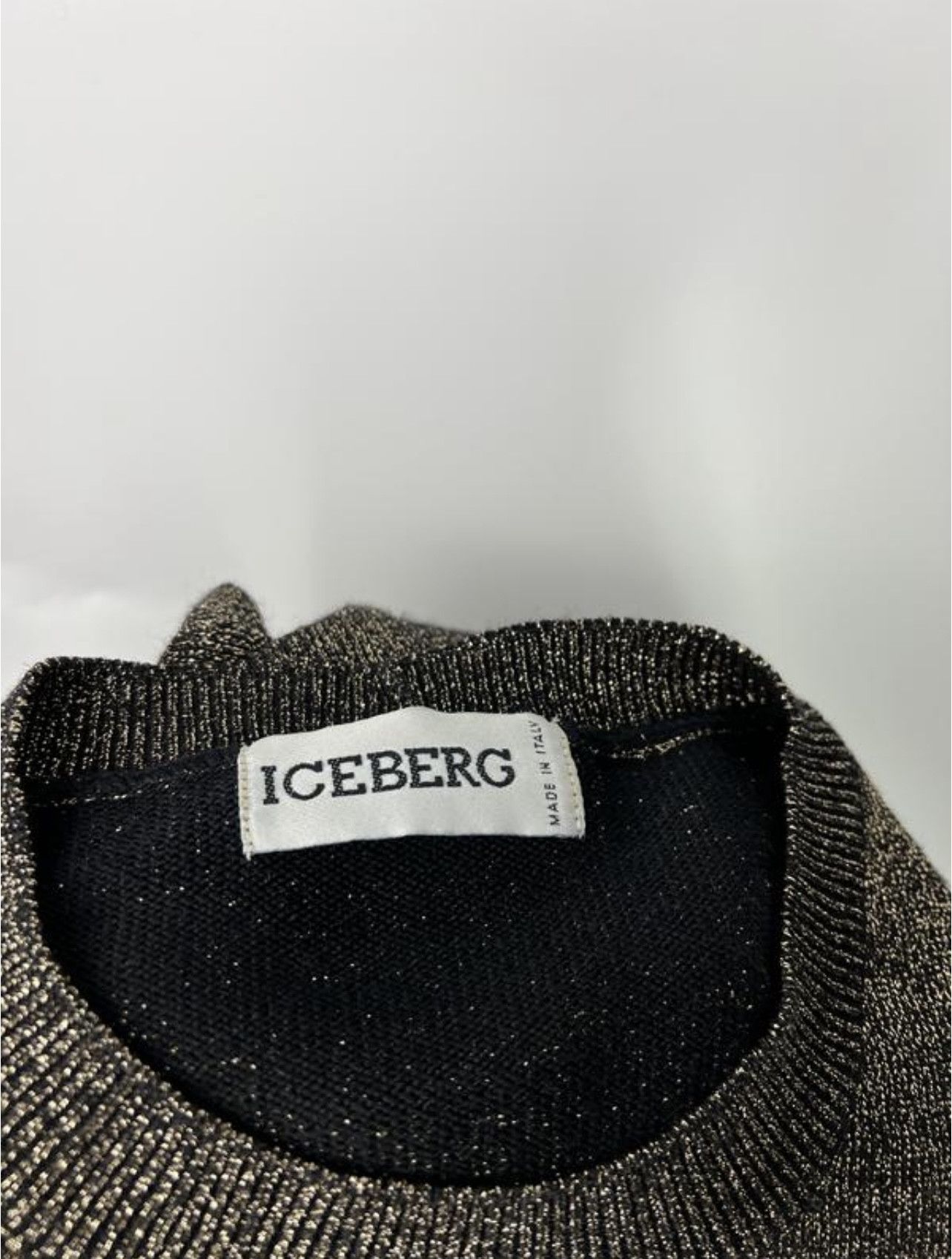 Iceberg × Vintage 90s Rare Vintage Iceberg Wool Lurex Long Sweater IT44 Size M / US 6-8 / IT 42-44 - 7 Thumbnail