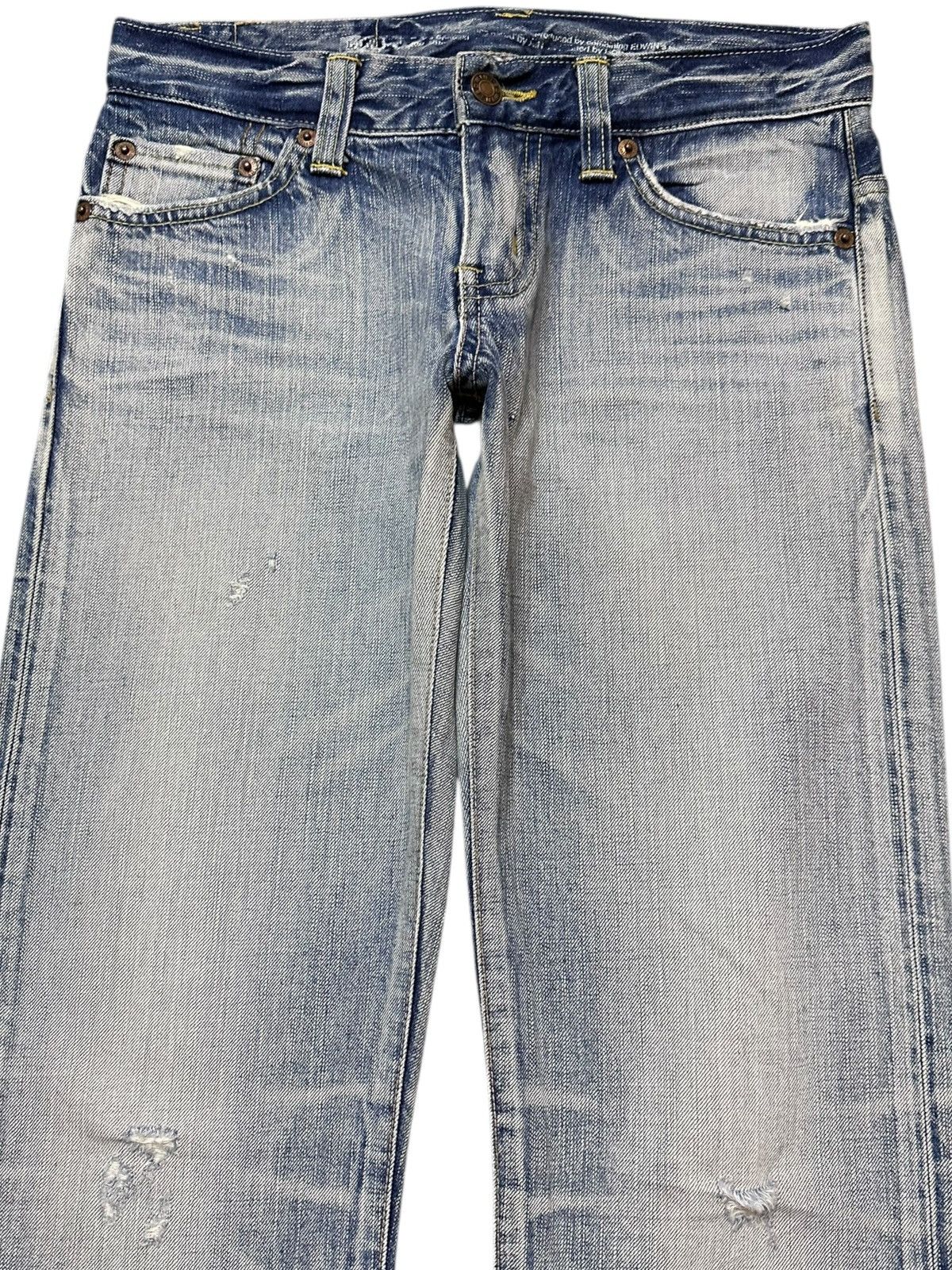 Edwin Vintage Edwin 503 Faded Wash Grunge Distressed Denim Size US 29 - 2 Thumbnail