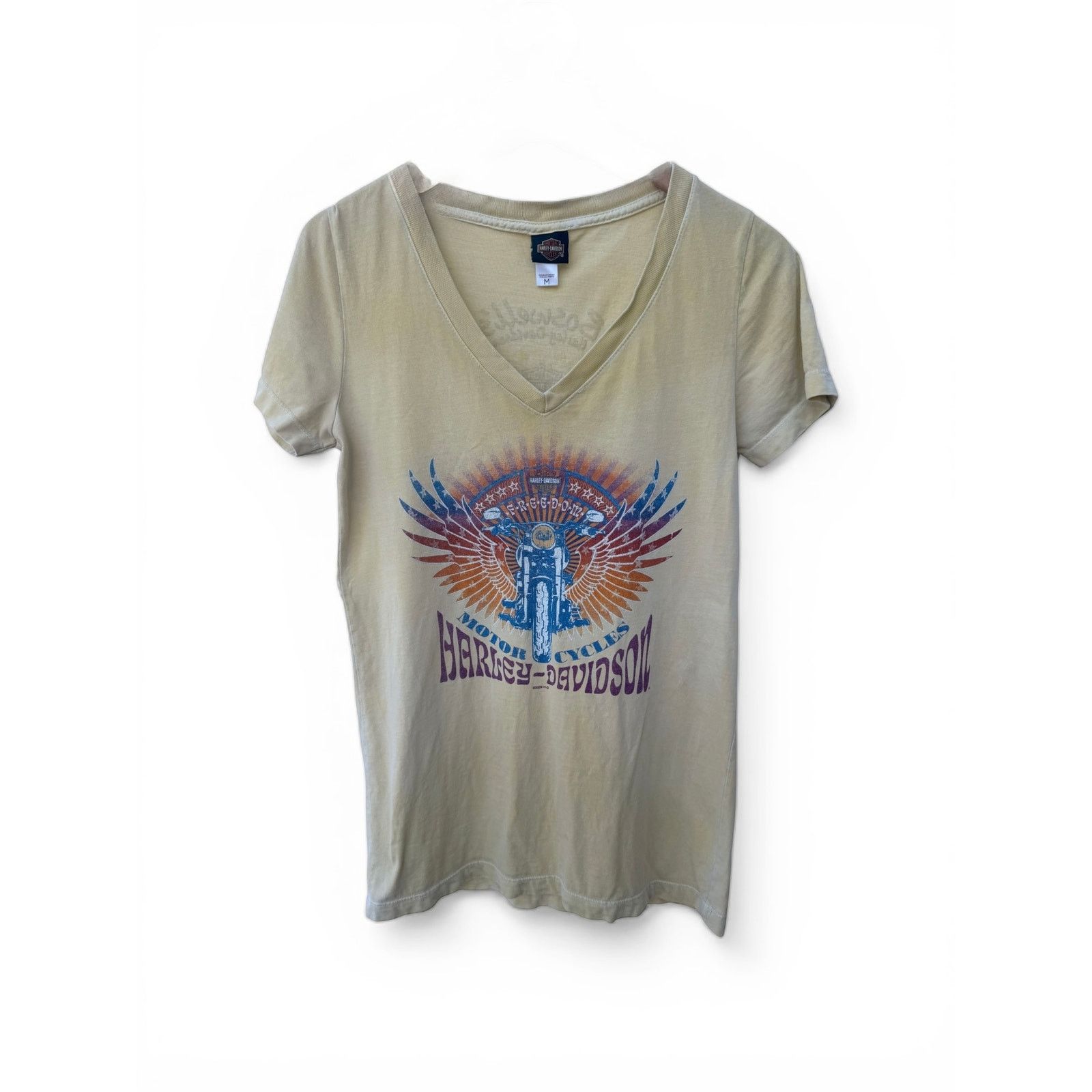 Harley Davidson Harley-Davidson Freedom Cycles V-Neck T Shirt Medium Size M / US 6-8 / IT 42-44 - 1 Thumbnail