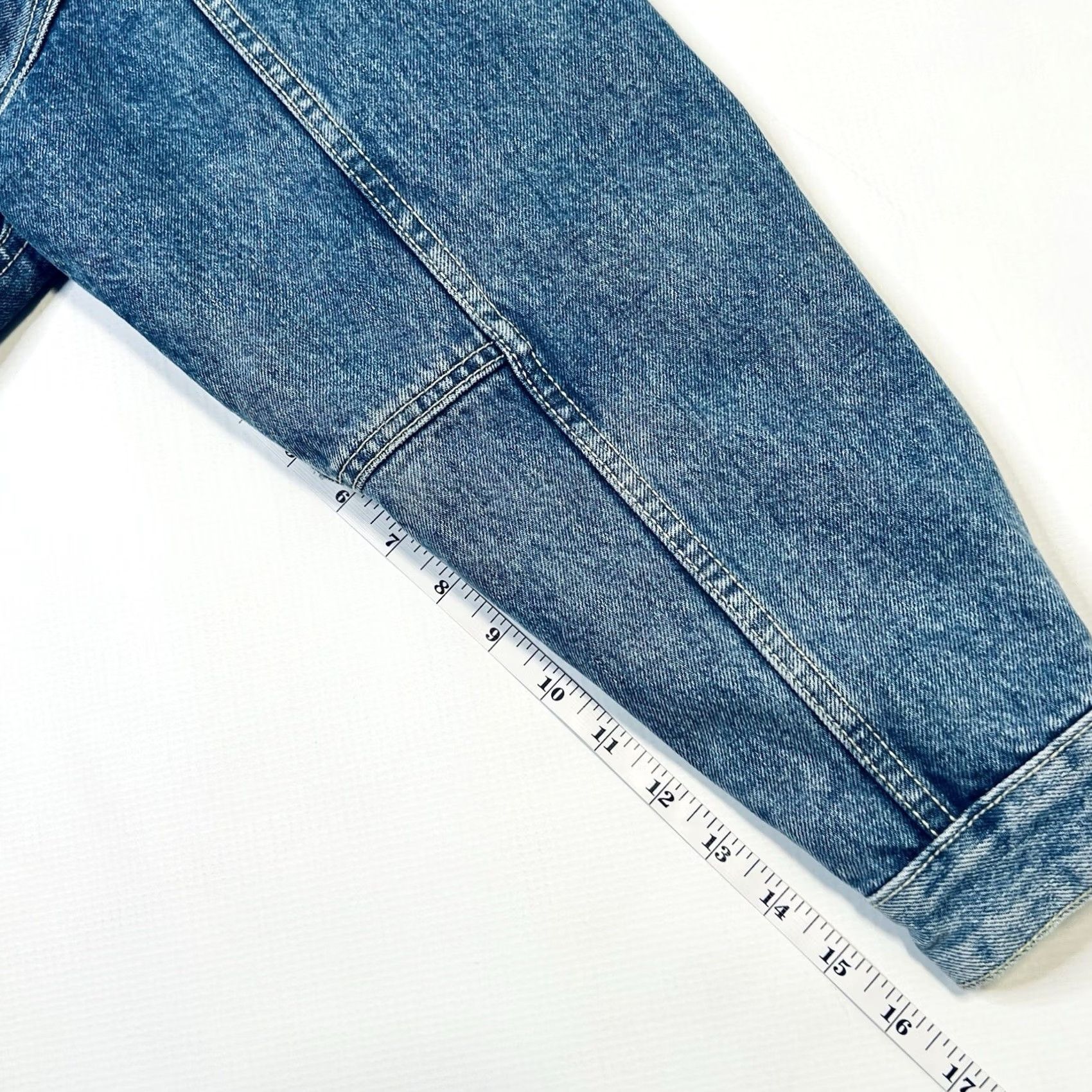 Denime VINTAGE Get Used by Elie Denim Jean Jacket Small Mens/Womens Blue Cotton 1980s Street Wear Jacket Size 28" / US 6 / IT 42 - 6 Thumbnail