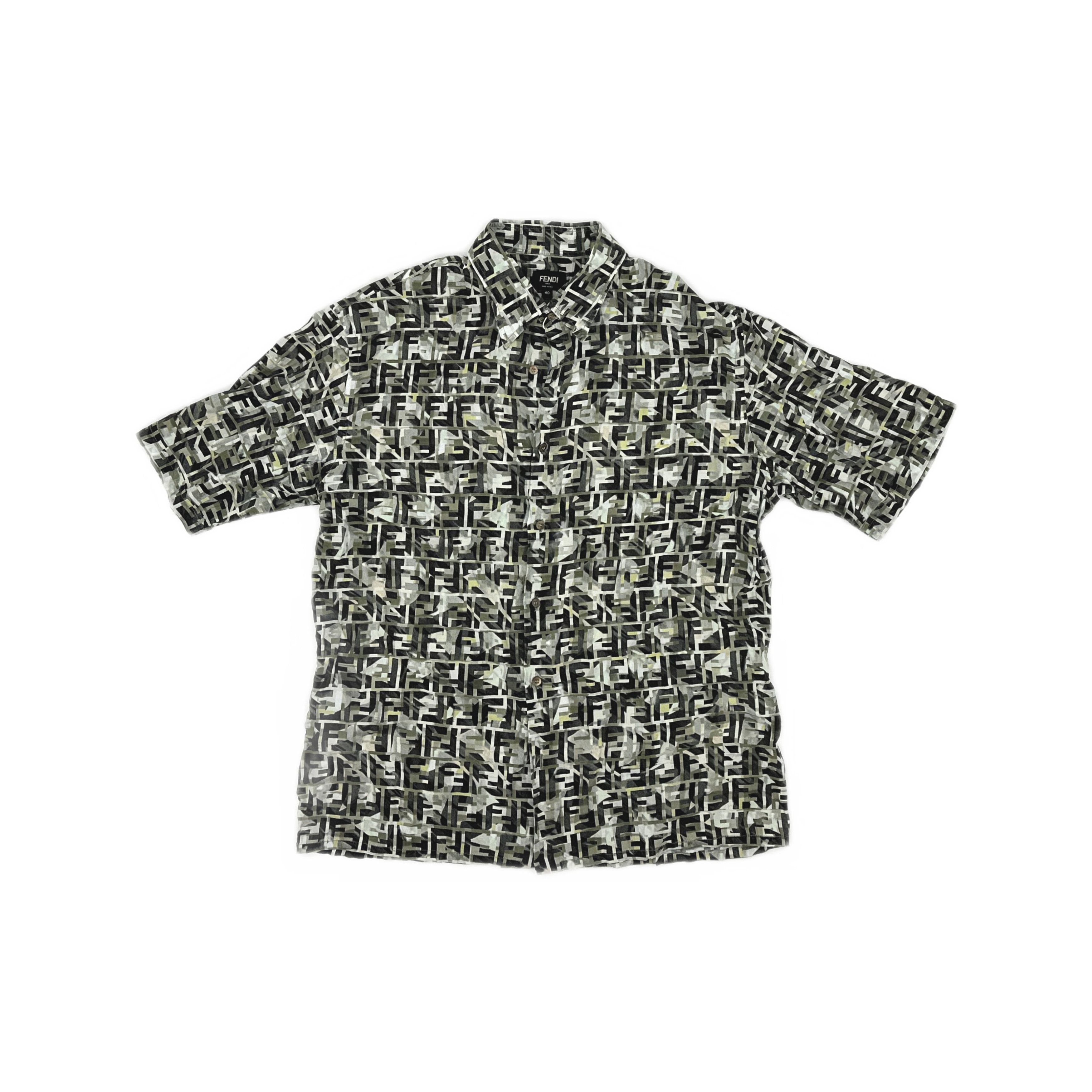 Fendi Fendi FF Camo Short Sleeve Shirt Size M Size US XXS / EU 40 - 1 Thumbnail