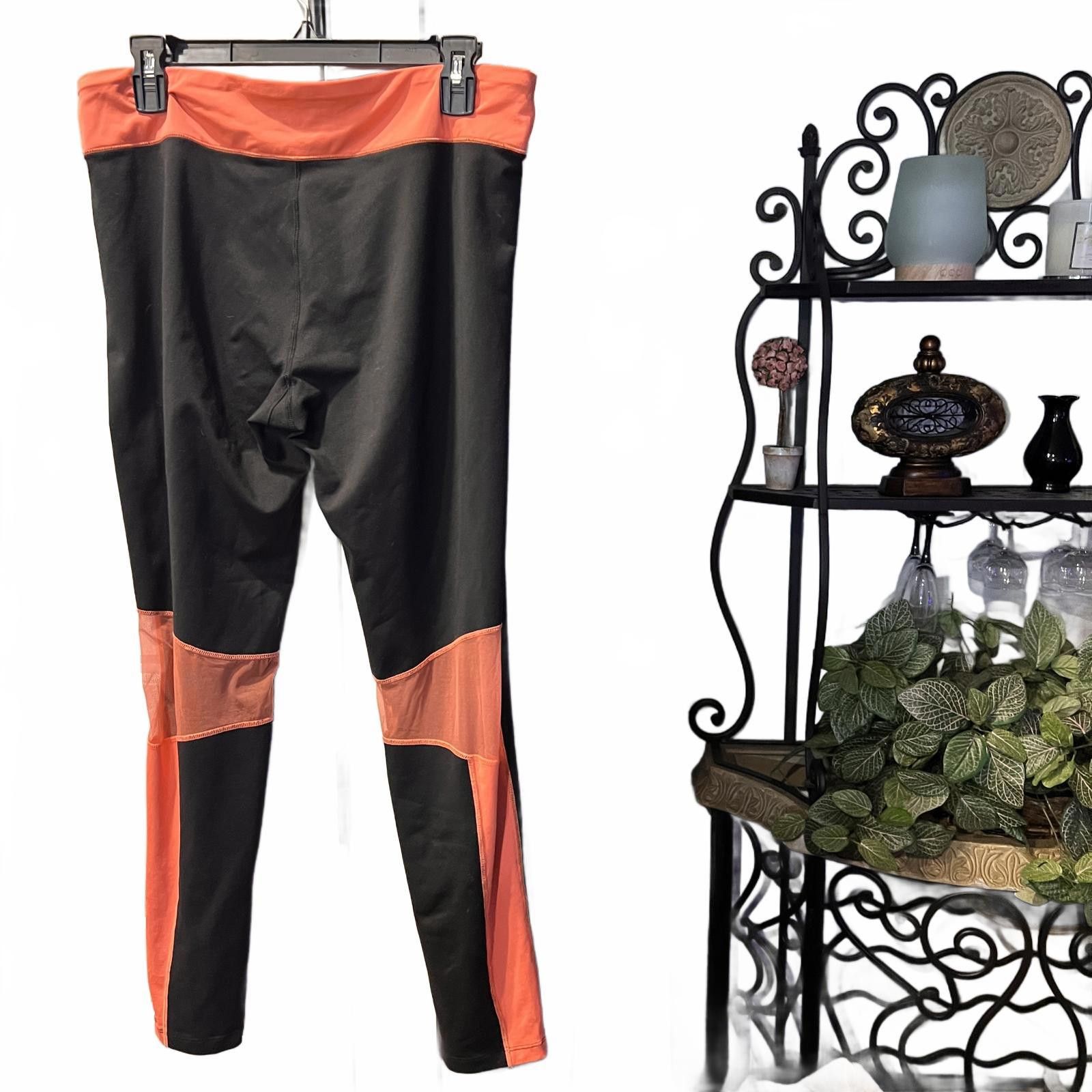 Unknown London Woman’s Black and Orange Activewear Joggers Size 40" / US 18 - 3 Thumbnail