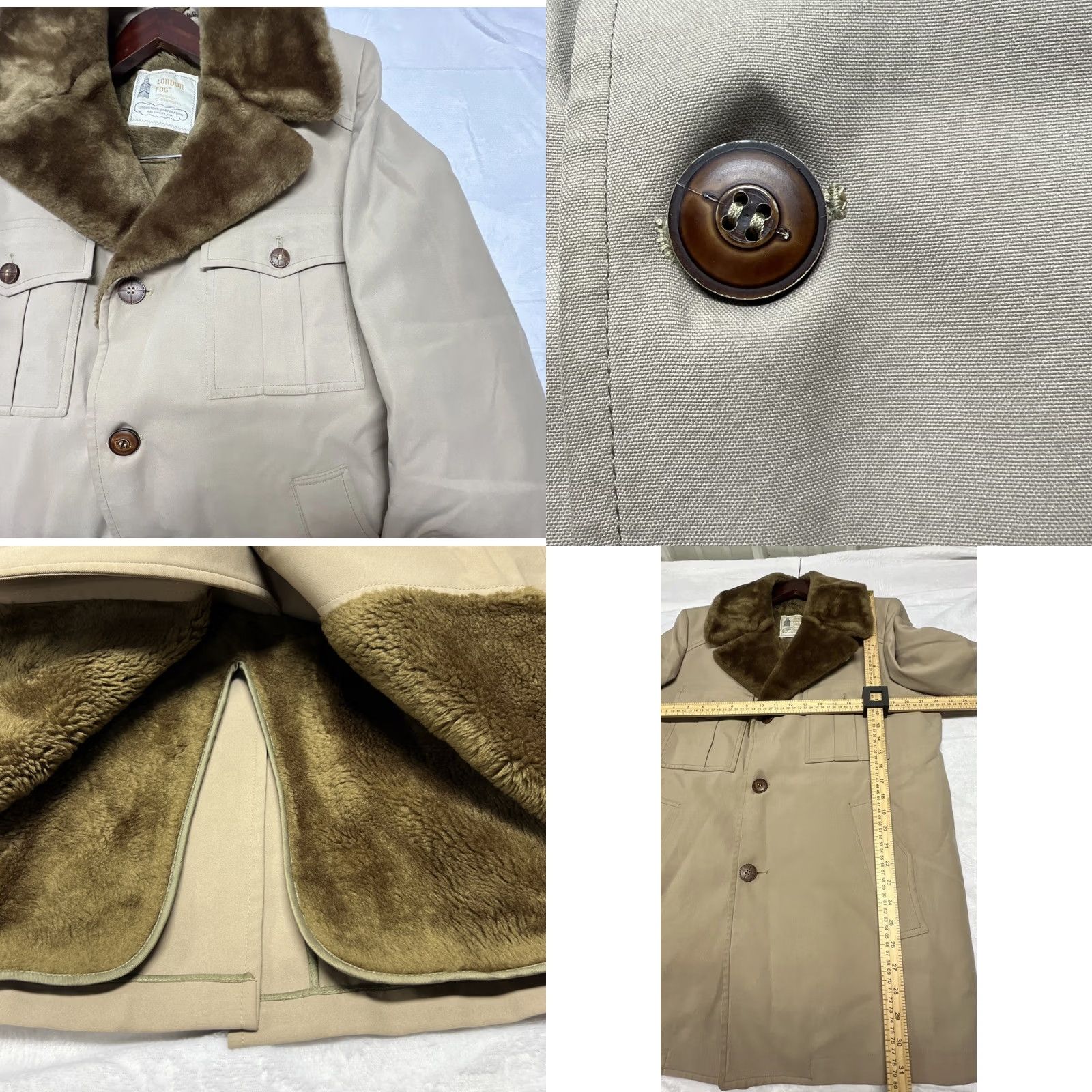 London Fog VINTAGE London Fog Coat Trench Coat Women’s M Beige Faux Fur Lined Belted Size M / US 6-8 / IT 42-44 - 8 Thumbnail