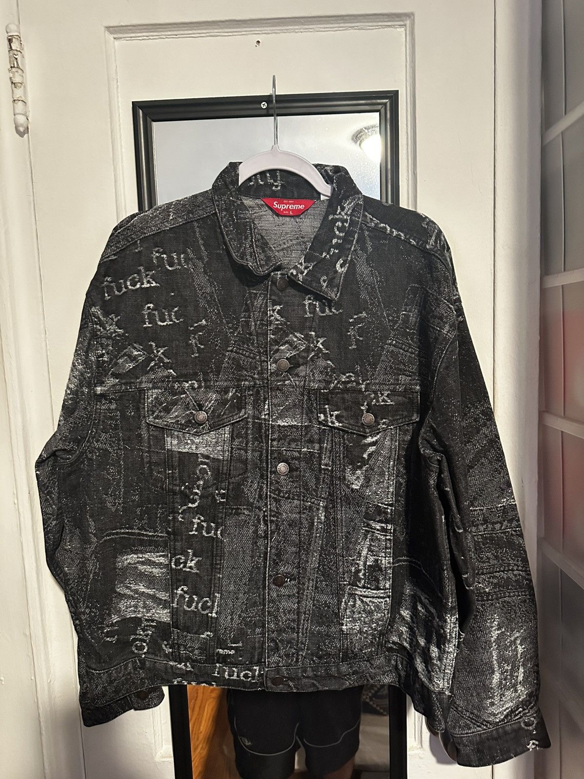 Supreme Supreme Archive Denim Jacquard Trucker Jacket Size L
