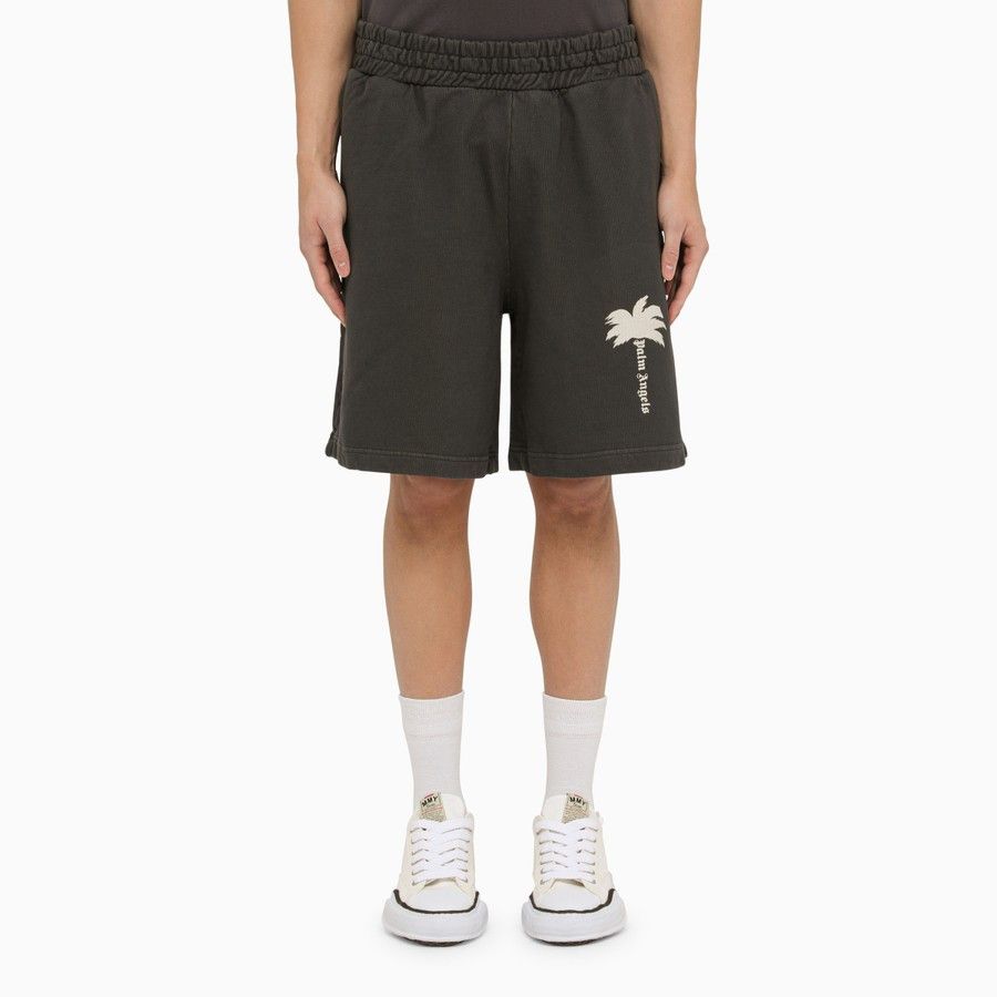 image of Palm Angels O1D2Blof0524 Shorts In Grey, Men's (Size 32)