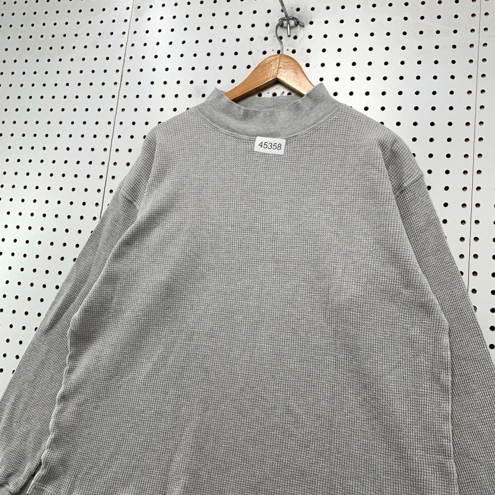 Lands' End VINTAGE Lands' End Thermal Shirt Mens XL Gray Waffle Knit 90s 80s Long Sleeve USA Size US XL / EU 56 / 4 - 3 Thumbnail