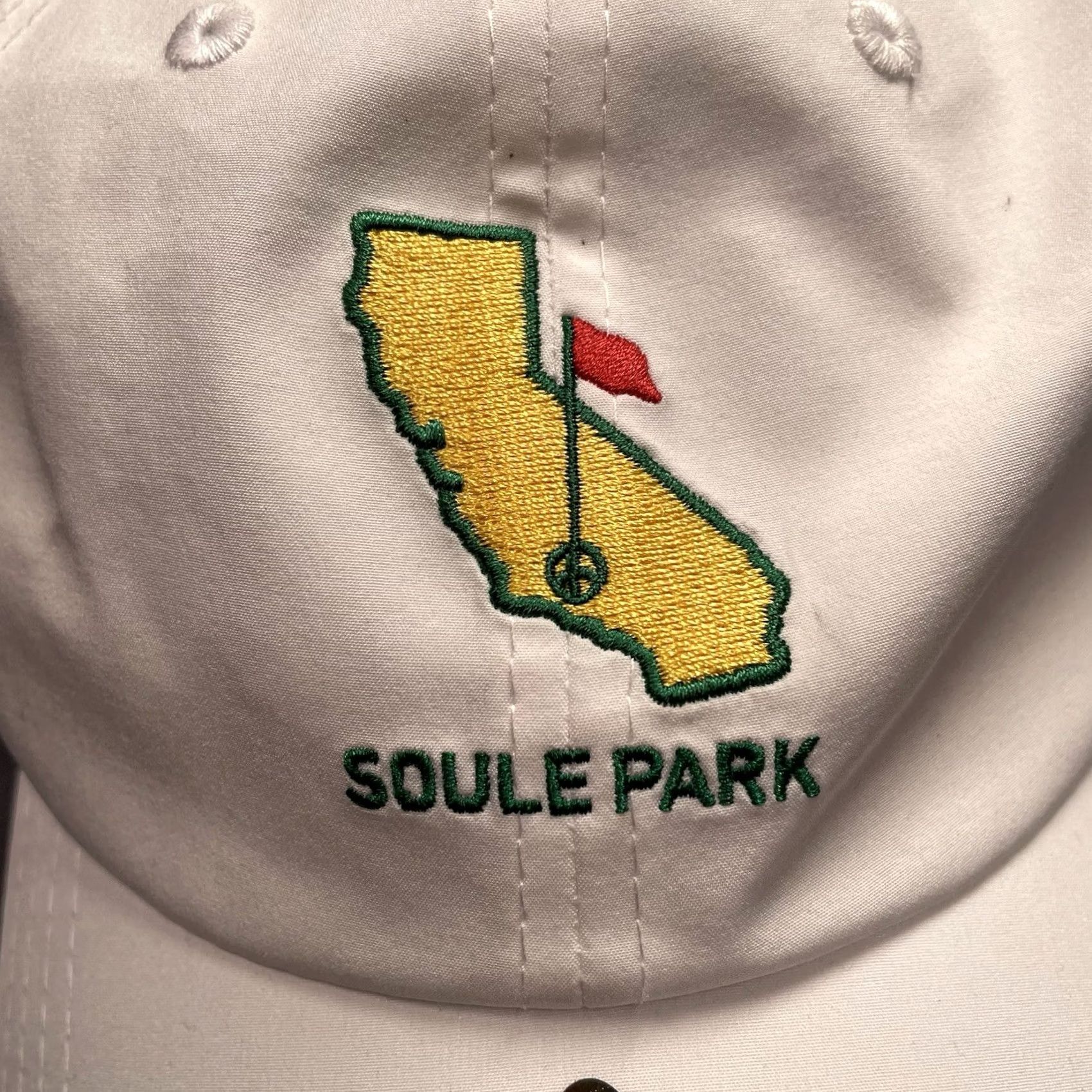 Vintage Soule Park Hat Men’s Adjustable Ojai California Masters Golf Cap SoCal White UPF Golf Hat One Size Men White Size US M / EU 48-50 / 2 - 2 Thumbnail