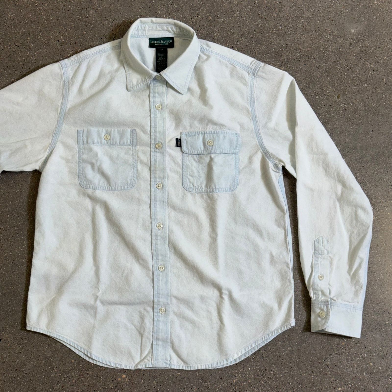 Lauren Ralph Lauren Vtg Ralph Lauren LRL Lt Blue Western Shirt Sz M Hong Kong Size US M / EU 48-50 / 2 - 2 Thumbnail
