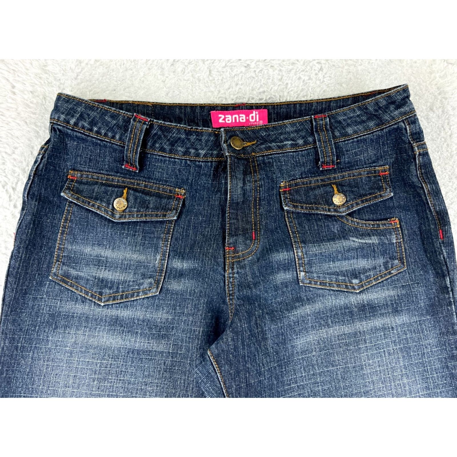 Vintage Zana Di Jeans Women 13 Blue Denim Bootcut 31x31 Cotton Blend Ramie 5-Pocket Pockets Regular Jeans Style American Designer Mens? Size 34" / US 12 / IT 48 - 4 Thumbnail