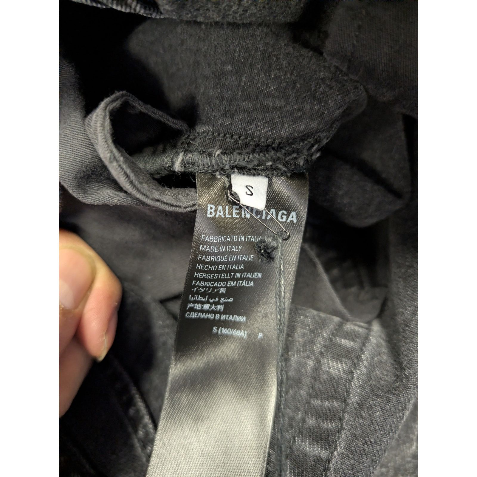 Balenciaga o1rshd1 Flared Pants 1090 Organic Japanese Denim in Noir Size US 30 / EU 46 - 16 Thumbnail