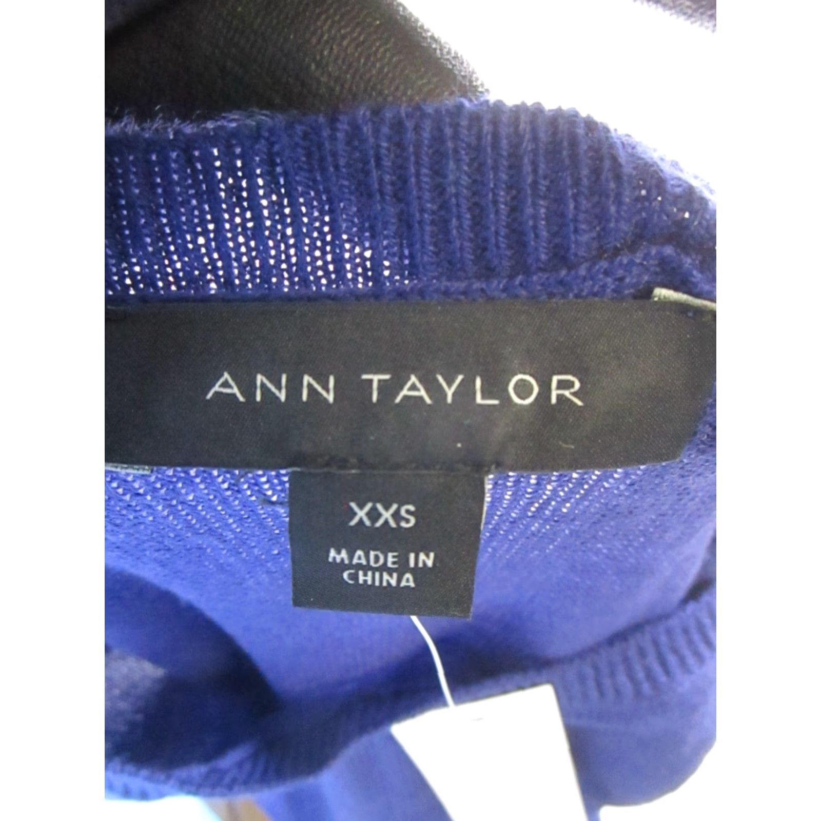 Ann Taylor Ann Taylor Sweater Womens Xs Blue Wool Blend Knit Pullover Size XXS / US 00 / IT 34 - 3 Thumbnail